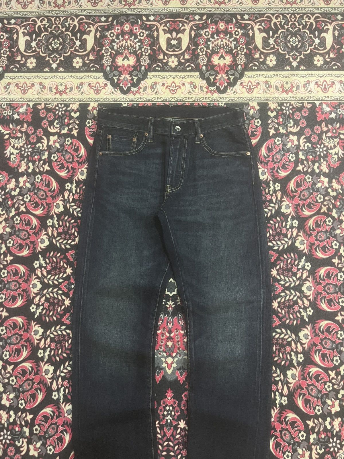 Undercover × Uniqlo Vintage Uniqlo Dark Whisker Blue Regular Fit Selvedge Jeans Size US 29 - 3 Thumbnail