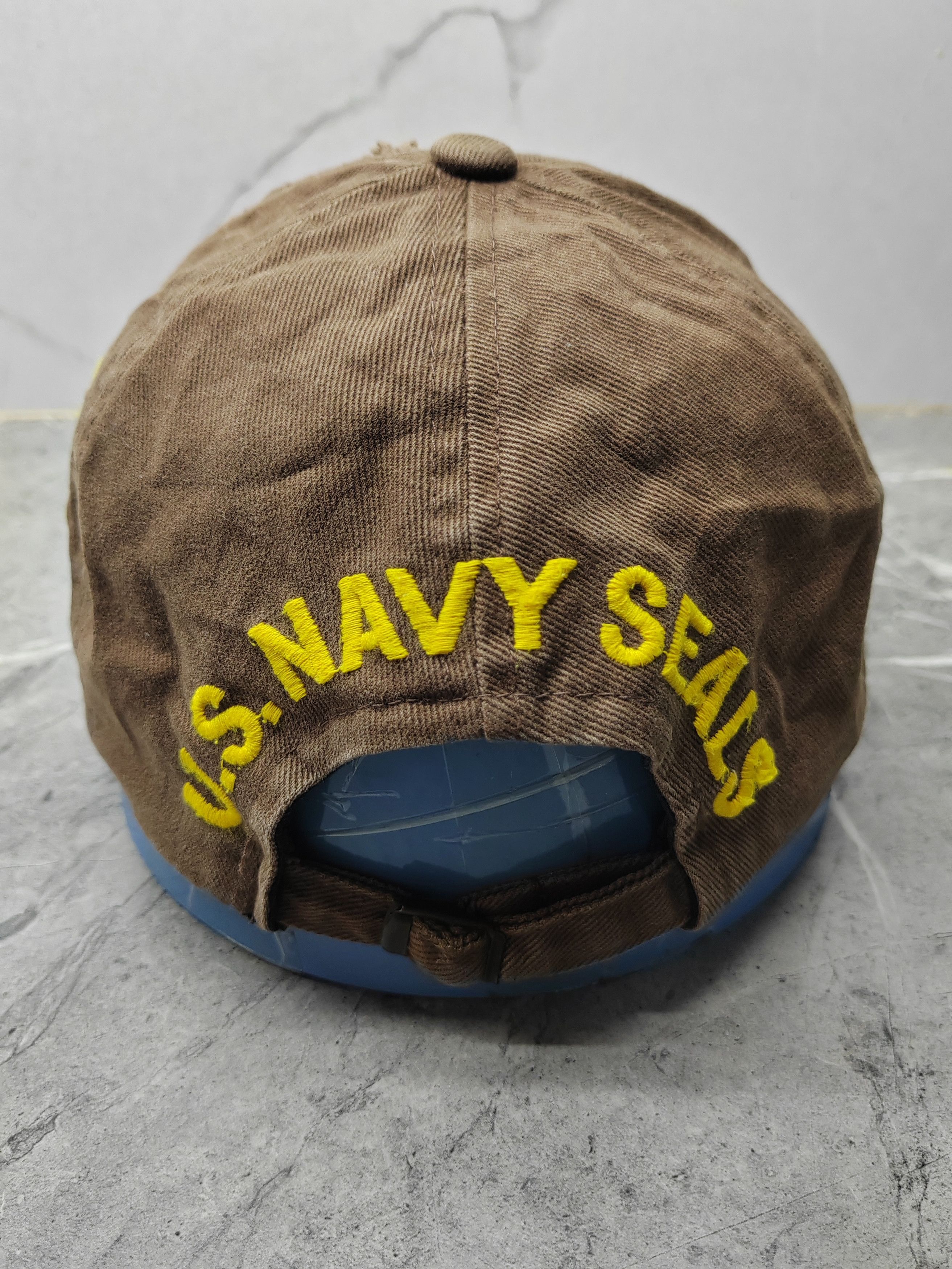 Vintage Vintage NAVY Distressed Style Cap Hat Size ONE SIZE - 6 Thumbnail