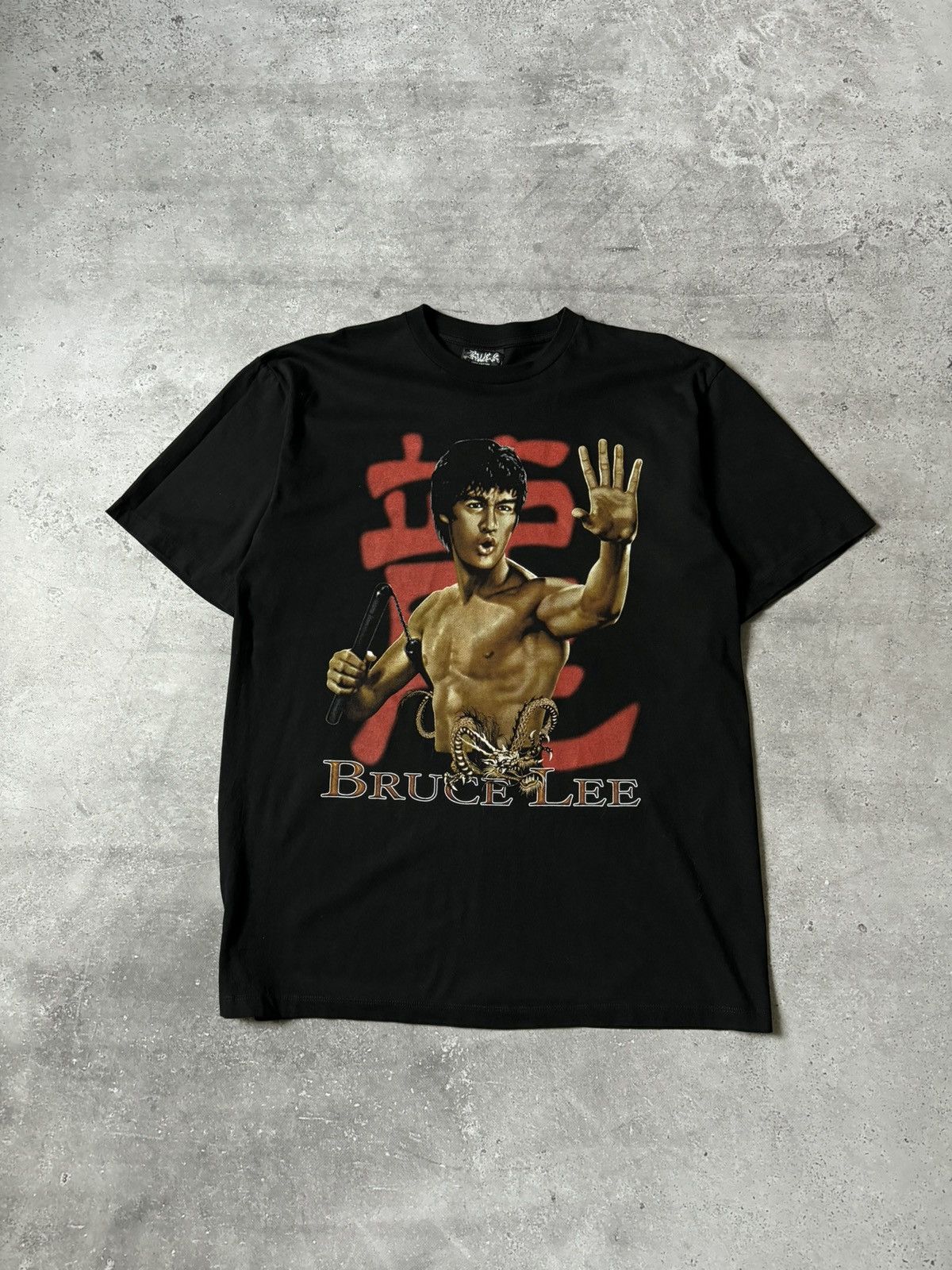 Vintage Vintage 90s Bruce Lee Double Sided T-Shirt Size US XL / EU 56 / 4 - 1 Thumbnail