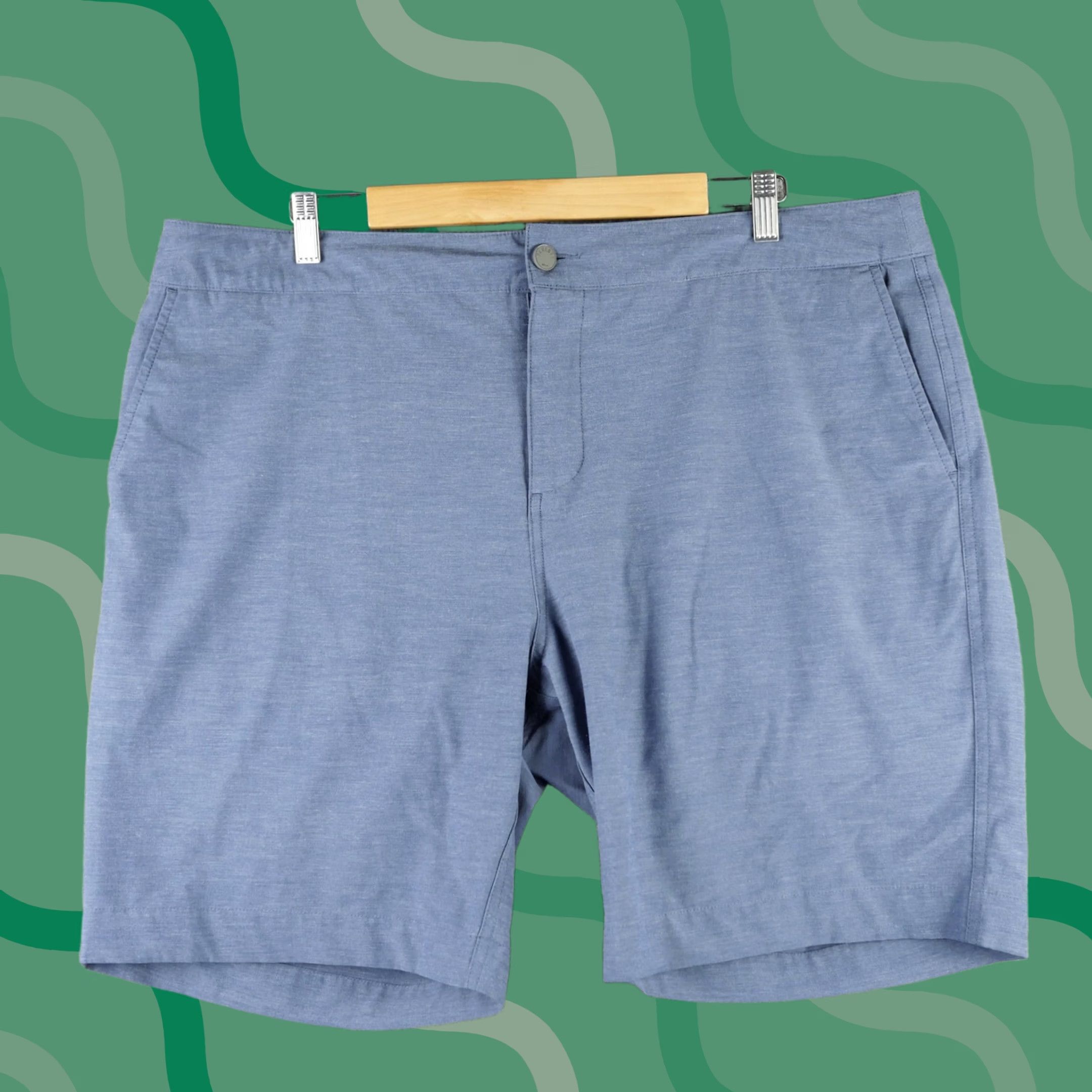Faherty Faherty Shorts Mens 38 Blue All Day Performance Chino Stretch Summer MSC0007 Size US 38 / EU 54 - 1 Thumbnail