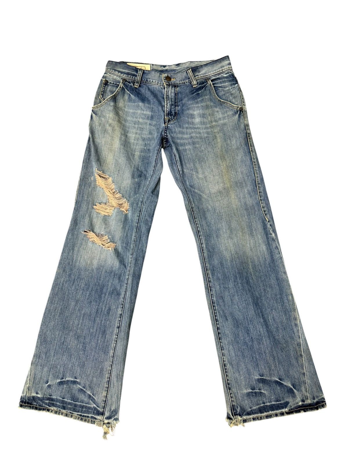 Japanese Brand Loose Jeans Rush Hour Distress Faded amiri dior homme 3🟦5 Size US 33 - 1 Thumbnail