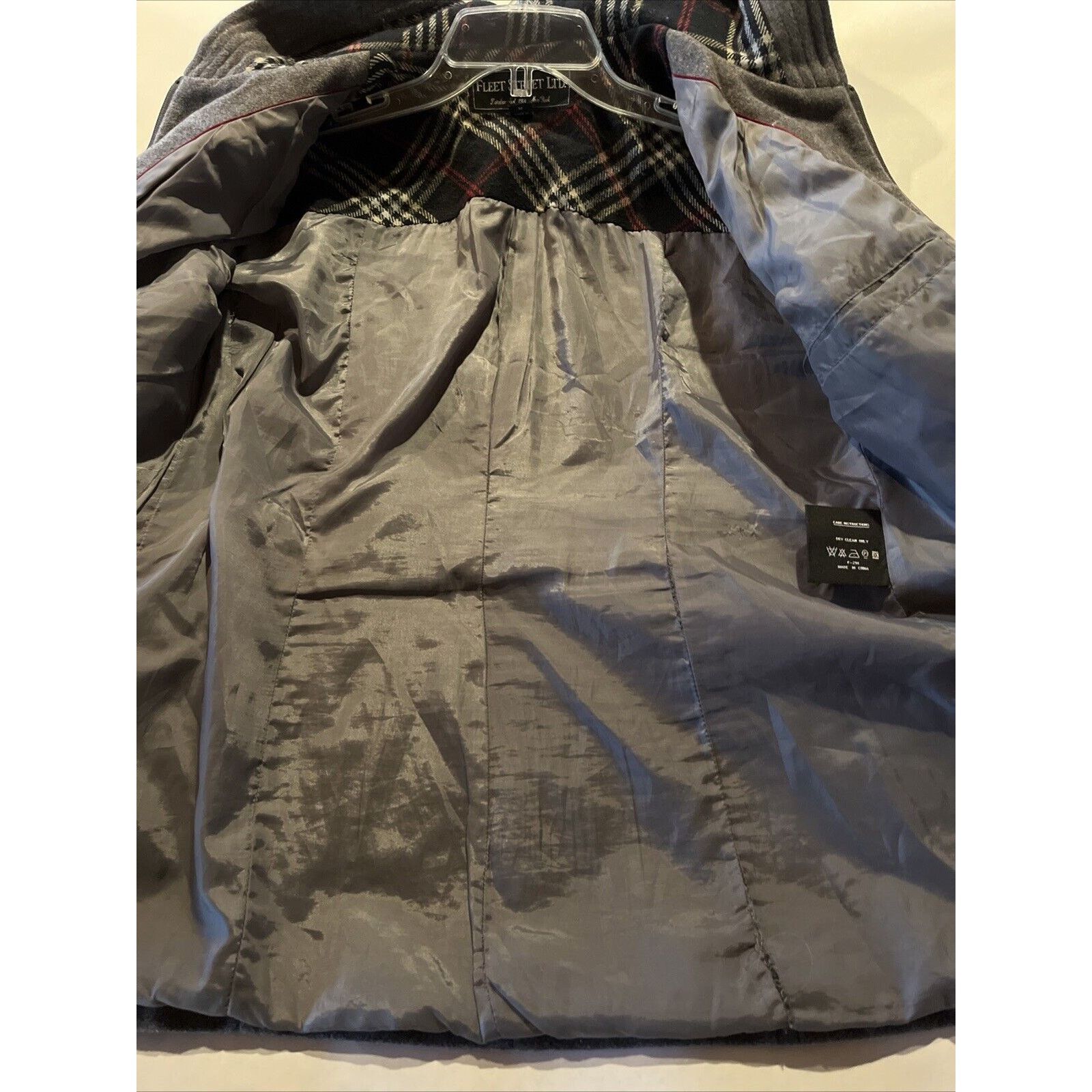 Other Fleet Street Ltd Wool Blend Hooded Coat Jacket Medium Gray Size M / US 6-8 / IT 42-44 - 11 Thumbnail