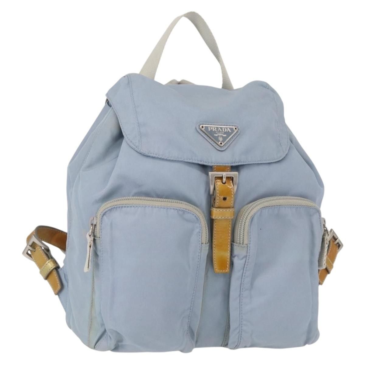Prada Prada Double Front Pocket Backpack Tessuto Size ONE SIZE - 1 Thumbnail