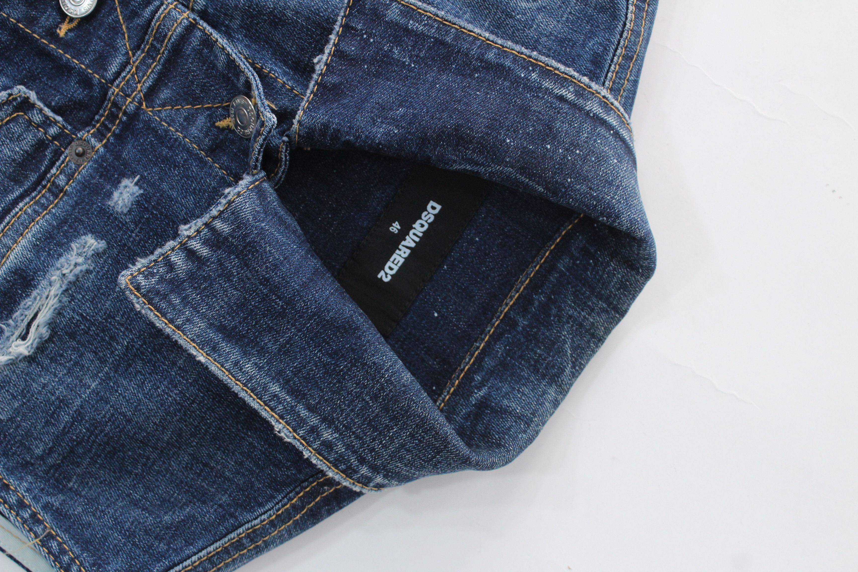 Dsquared2 Dsquared2 ICON Distressed Denim Vest Cargo Pocket IT 46 / S Size US S / EU 44-46 / 1 - 6 Thumbnail