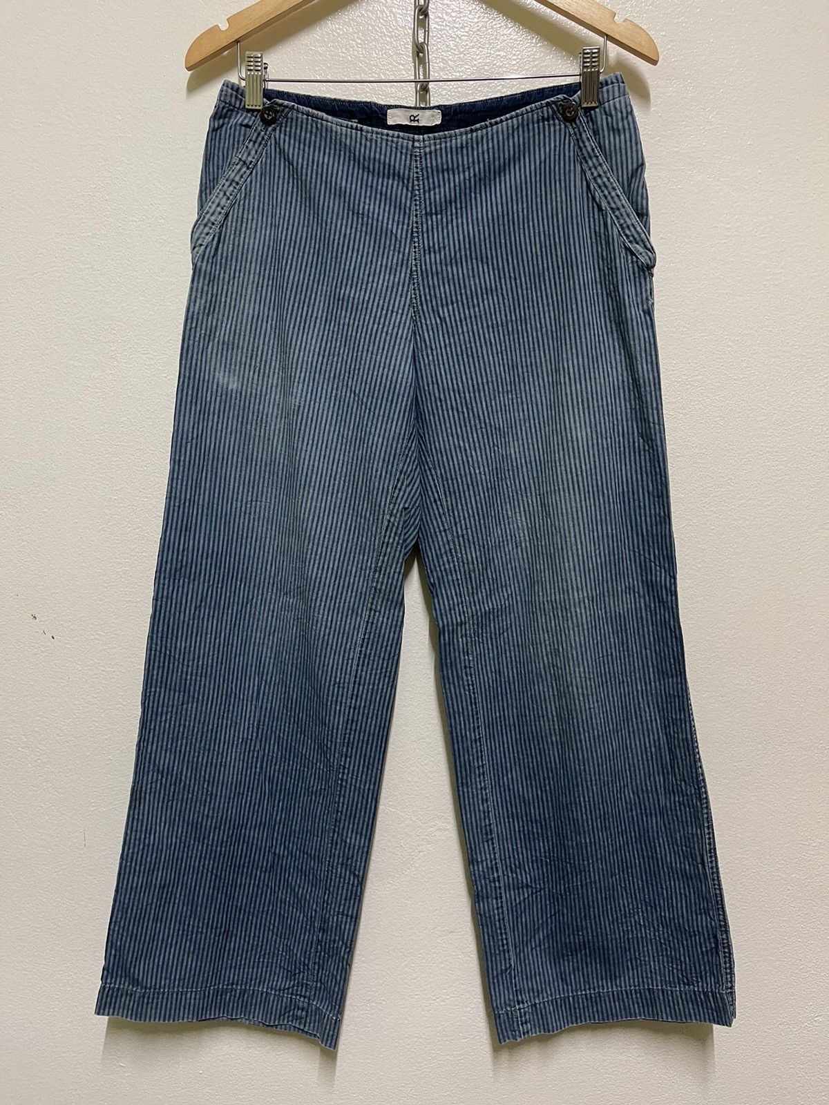 45rpm × Japanese Brand 45RPM Striped Navy Pants Japan Size 30" / US 8 / IT 44 - 1 Thumbnail