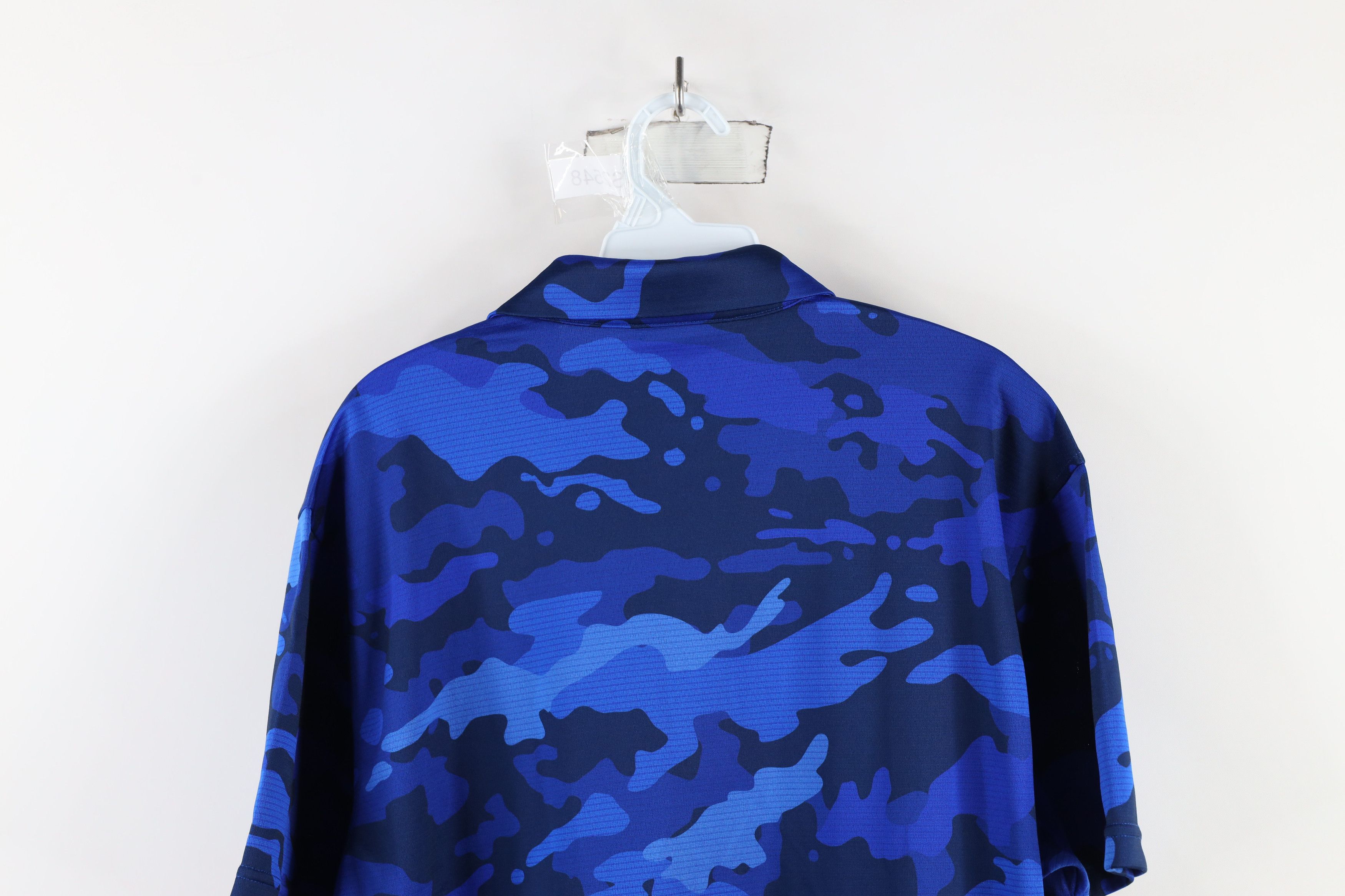 Reebok × Vintage New Reebok Crossfit Camouflage Short Sleeve Polo Shirt Blue Size US L / EU 52-54 / 3 - 12 Thumbnail