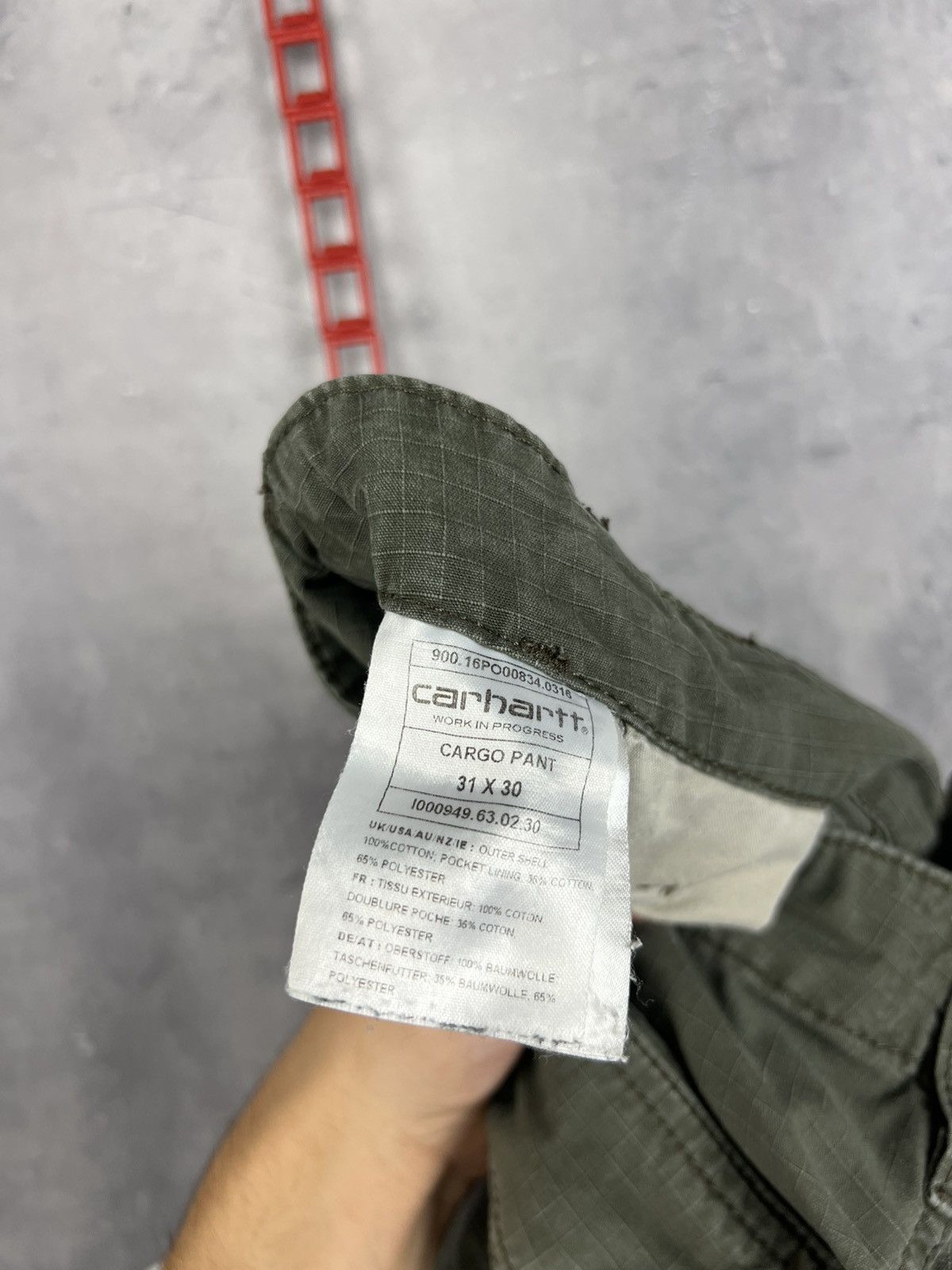 Carhartt Wip Vintage Y2K Carhartt WIP Military Cargo Pants Baggy Sz31x30 Size US 32 / EU 48 - 17 Thumbnail