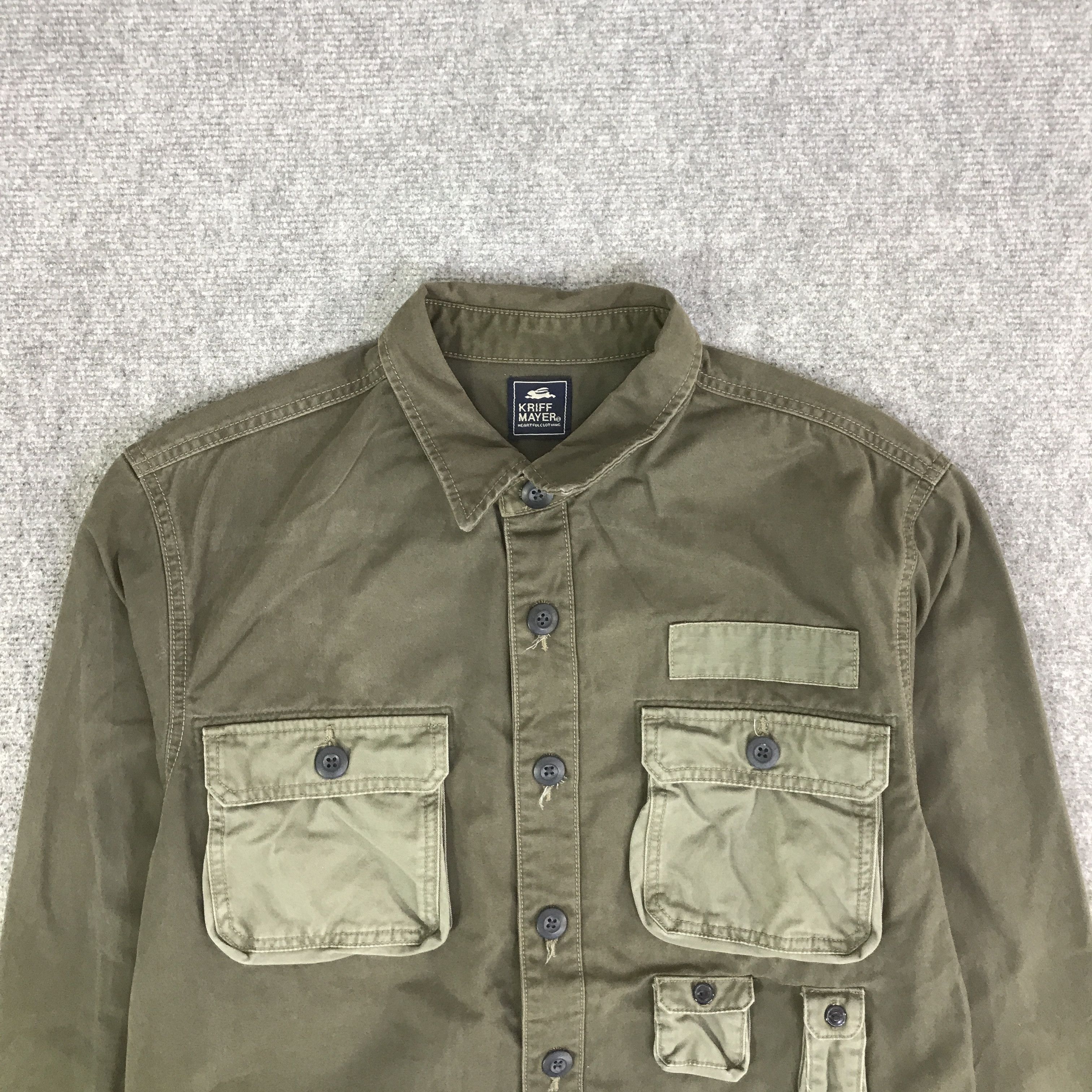 Japanese Brand KRIFF MAYER ARMY STYLE BUTTON UP SHIRT K116B21 Size US L / EU 52-54 / 3 - 2 Thumbnail