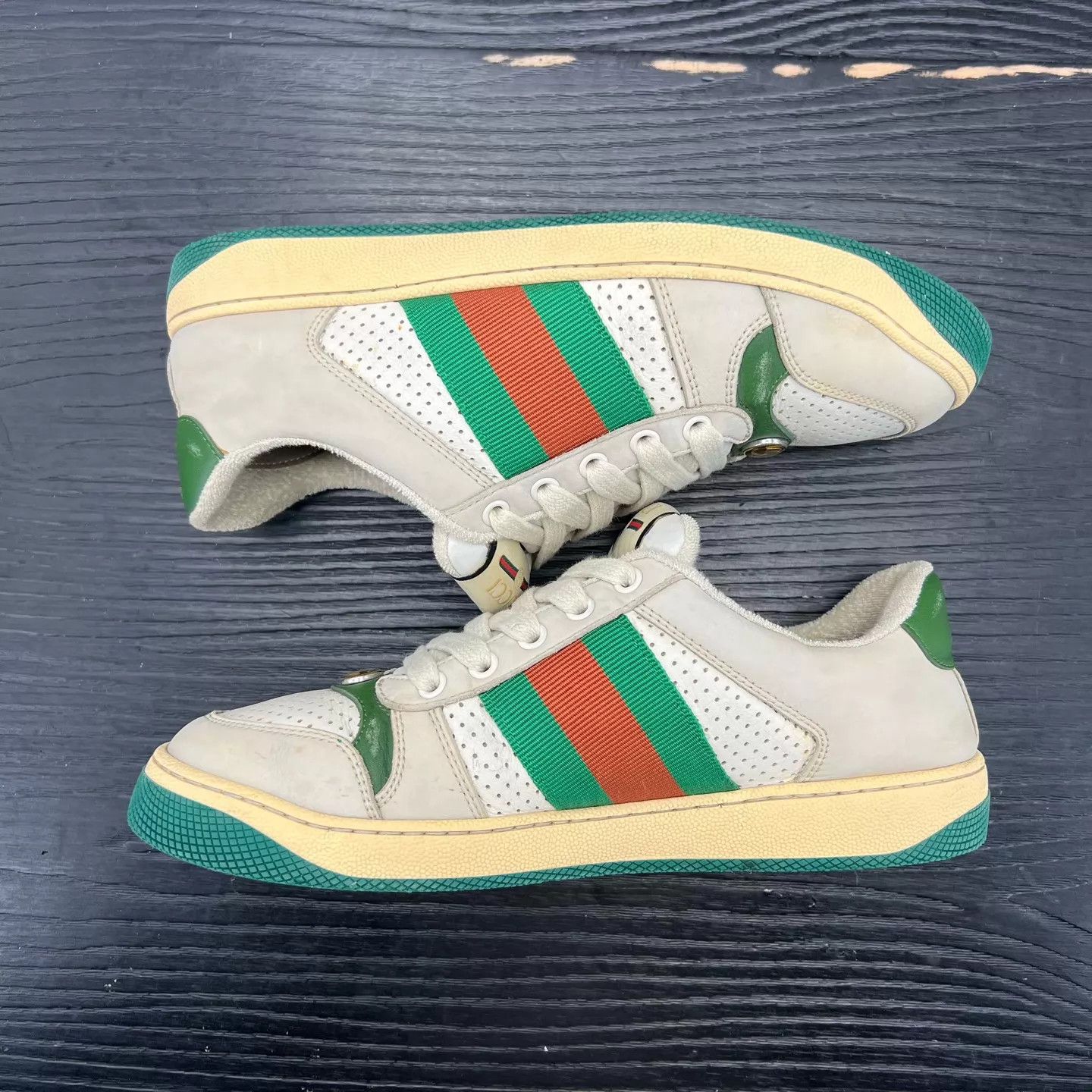Gucci Gucci Gray Green Dirty Sneaker Uk5/EU39 Size US 6 / EU 39 - 3 Thumbnail
