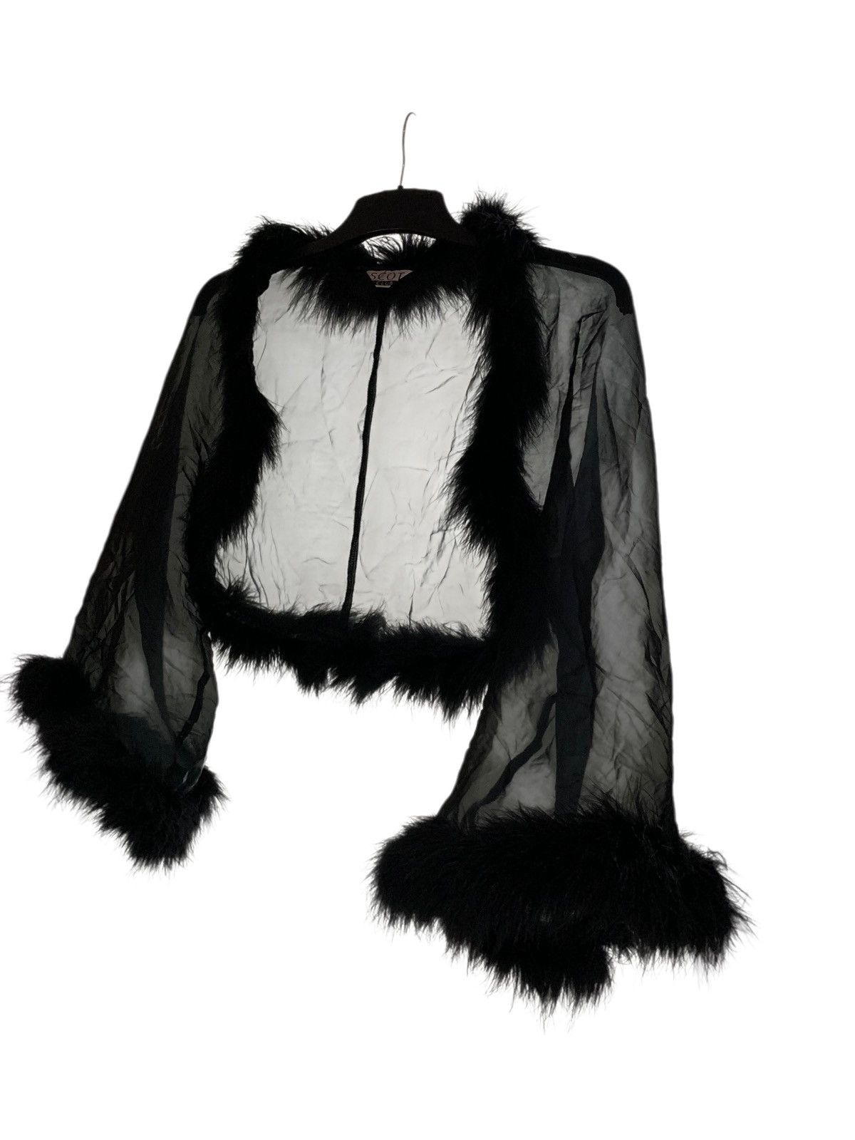 If Six Was Nine Scot Club Japan gothic transparent sheer faux fur cardigan Size S / US 4 / IT 40 - 1 Thumbnail