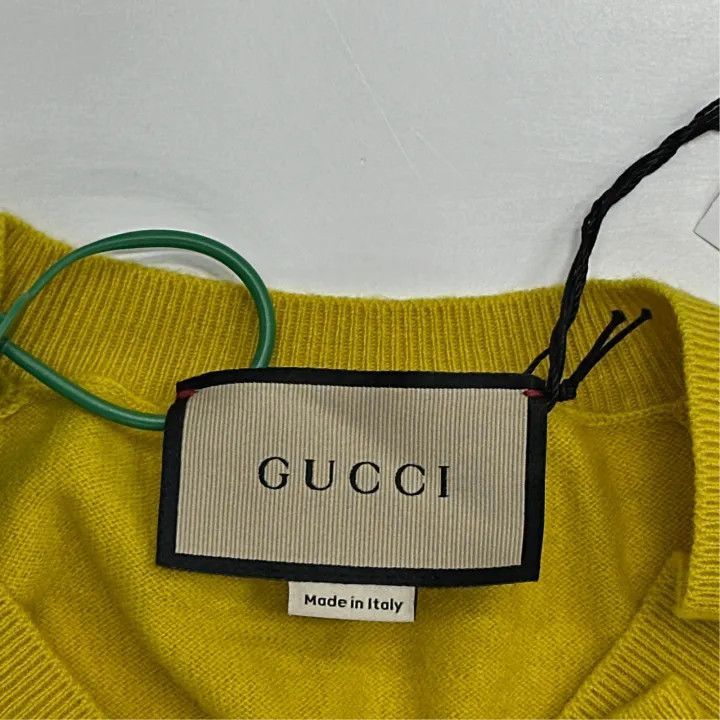 Gucci Gucci 1921 Logo V-Neck Sweater for Women-2507 Size S / US 4 / IT 40 - 2 Thumbnail