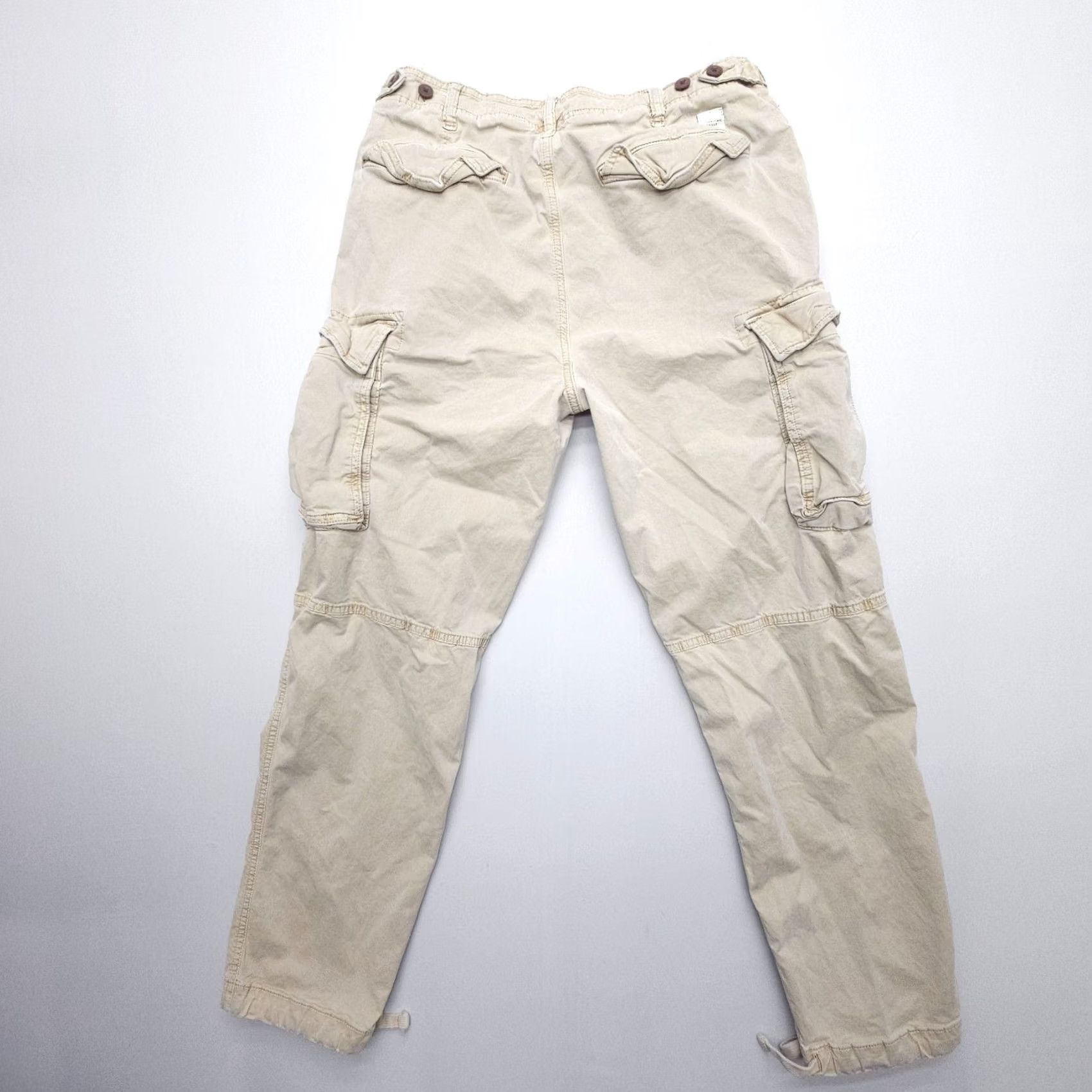 American Eagle Outfitters American Eagle Outfitters AE Flex Lived-In Cargo Pants Mens 31 x 28 Tan Cotton Blend Beige 5-Pocket Regular Tapered Front Mens Size US 31 - 2 Thumbnail