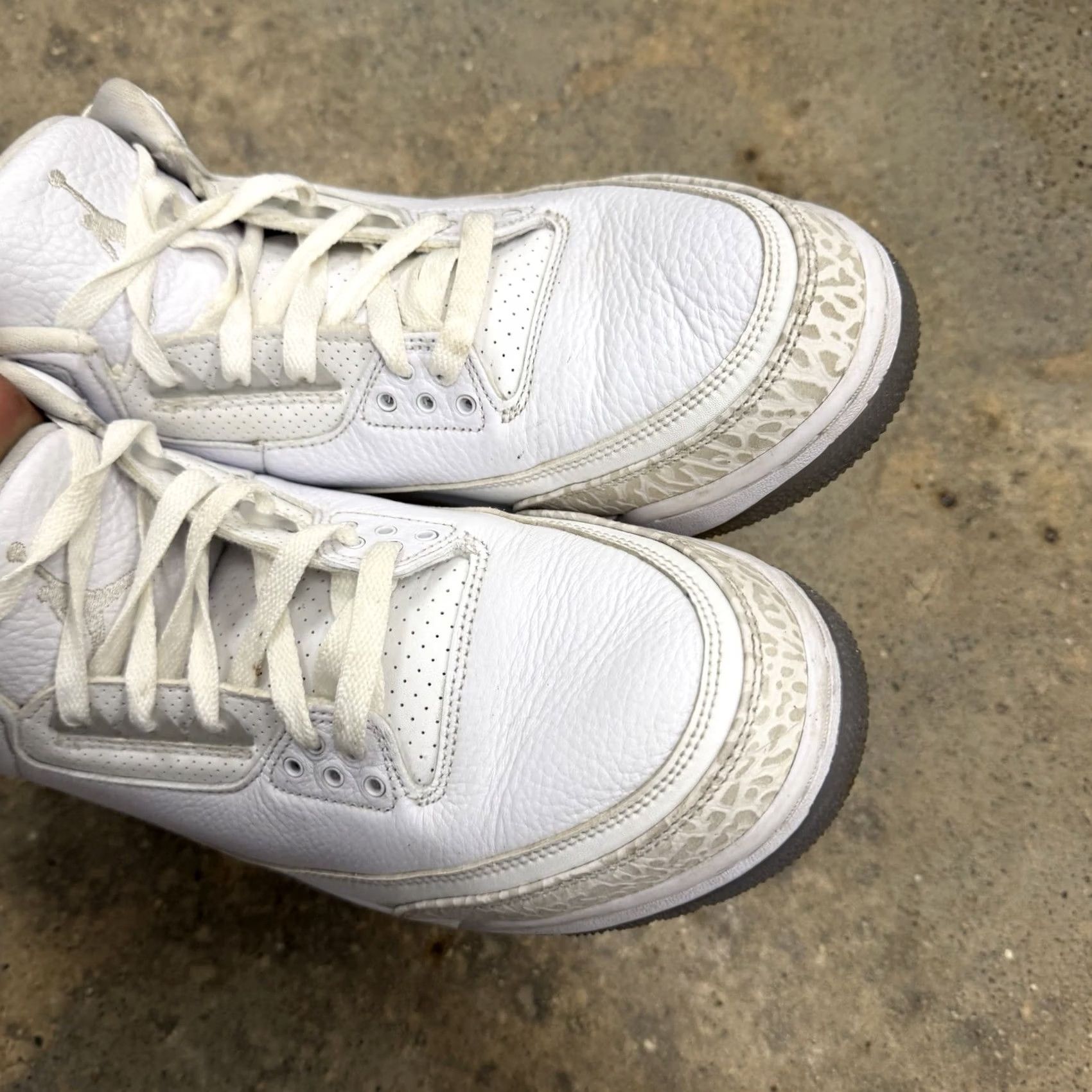 Jordan Brand Air Jordan 3 Retro 2025 Pure Money Sneaker Mens Size 12 White Leather CT8532-111 Size US 11 / EU 44 - 6 Thumbnail