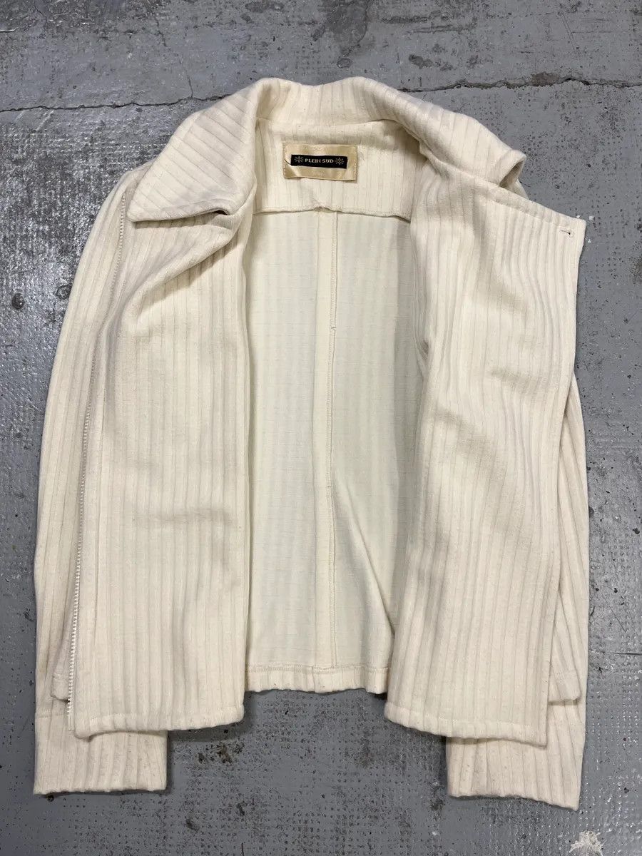 Vintage 2000s Plein Sud Ribbed Texture White Cream Jacket Size US S / EU 44-46 / 1 - 7 Thumbnail