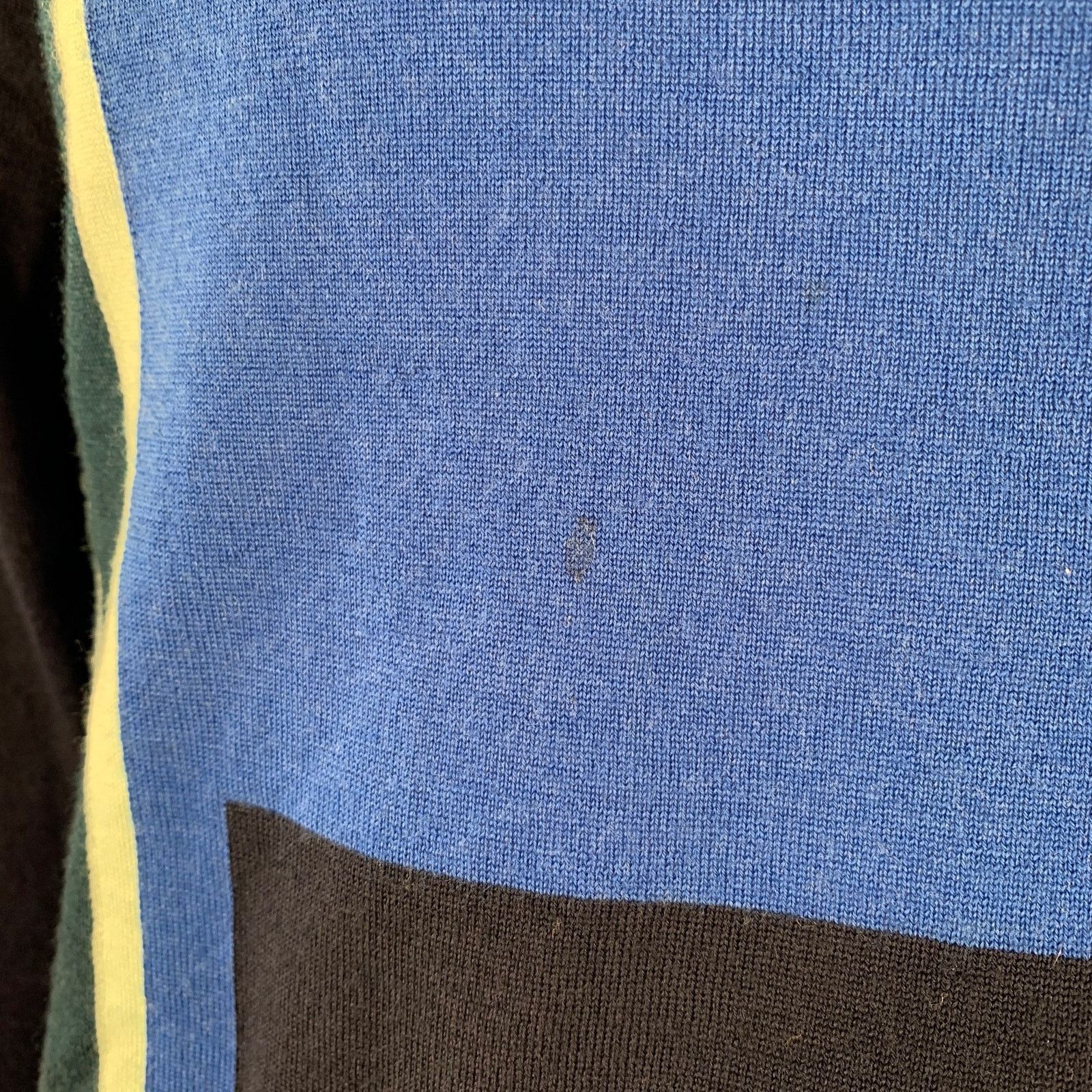 Paul Smith Size L Blue Navy Color Block Merino Wool Half Zip Pullover Size US L / EU 52-54 / 3 - 4 Thumbnail