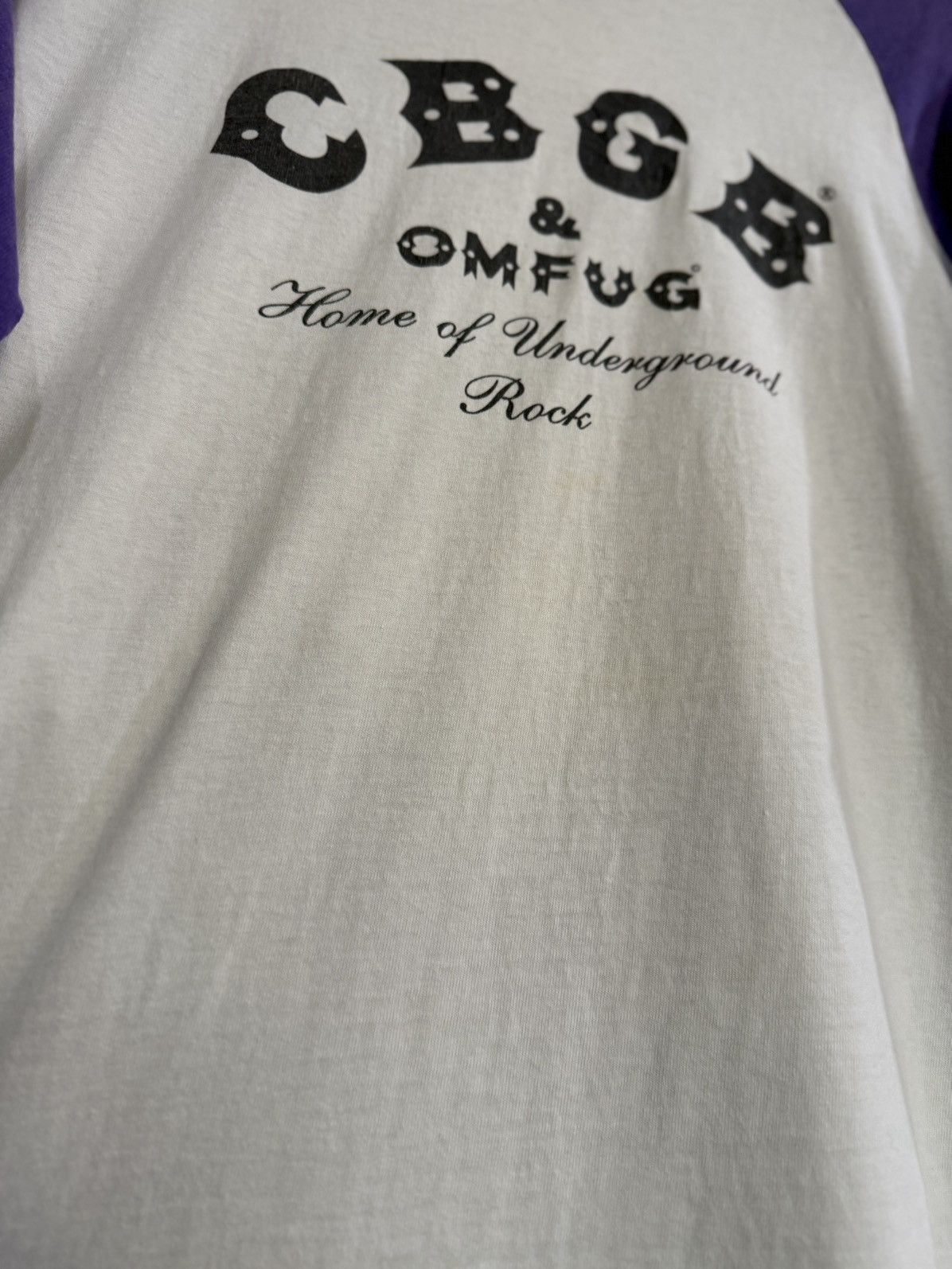 Band Tees Vintage 3Q CBGB & OMFUG Home Of Underground Rock Faded Tee Size US L / EU 52-54 / 3 - 8 Thumbnail