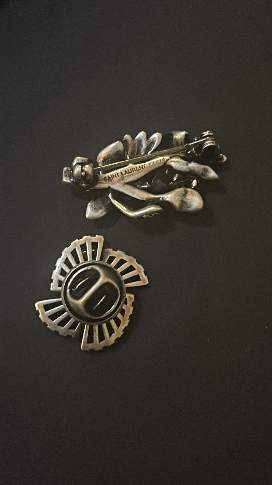 Saint Laurent Paris Saint Laurent Rhinestone Mini Brooch and Pin Set Size ONE SIZE - 2 Thumbnail