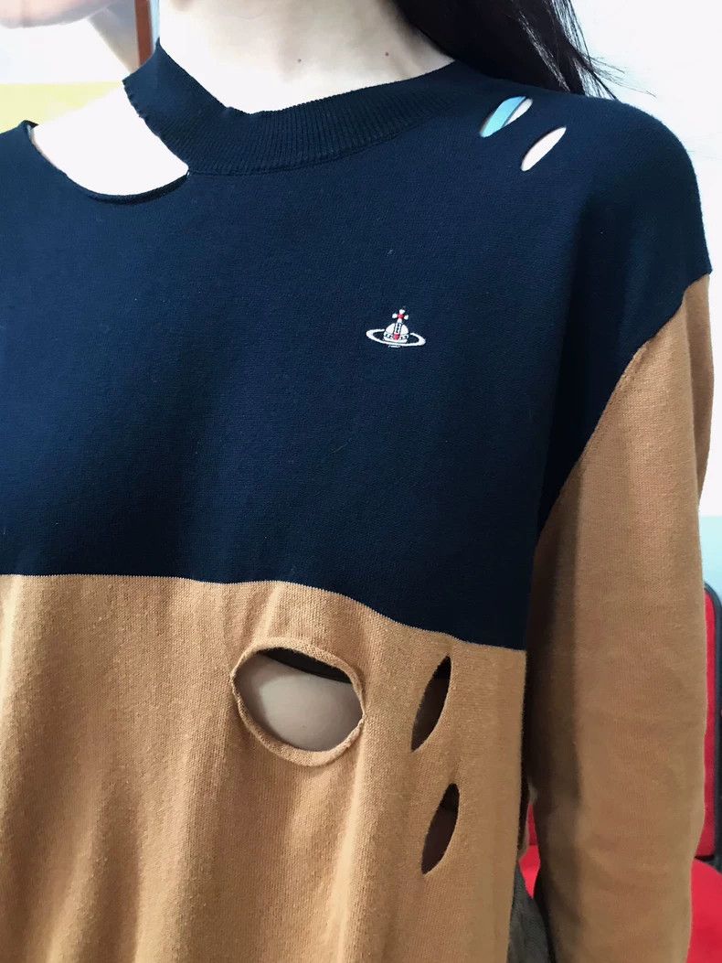 Vivienne Westwood Vivienne Westwood size00 Decomposed knit top with old holes Size M / US 6-8 / IT 42-44 - 4 Thumbnail