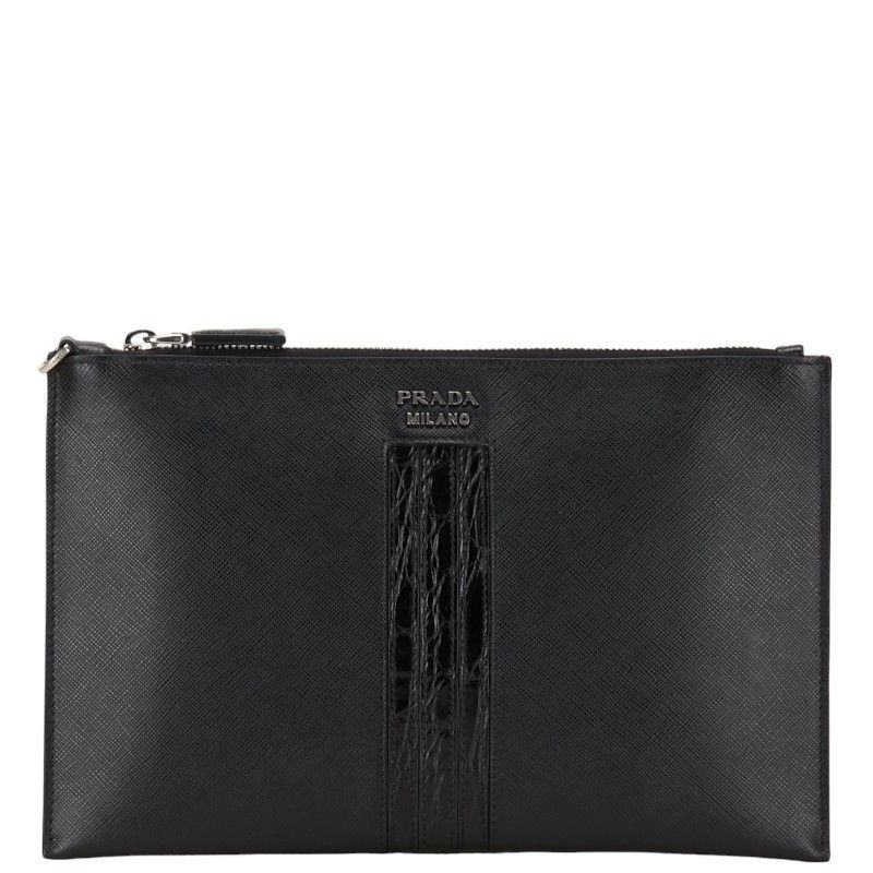 Prada Prada Prada Saffiano Leather Clutch Bag 2NG005 Leather Clutch Bag 2NG005 in Very Good Condition Size ONE SIZE - 1 Thumbnail