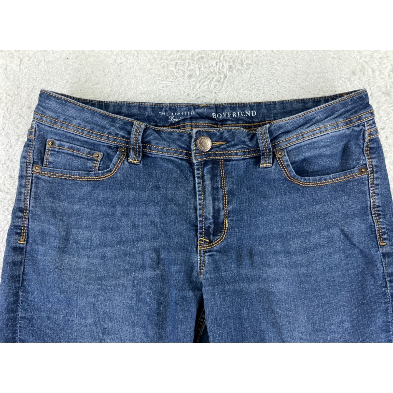 Vintage The Limited Jeans Womens 6 Blue Denim Skinny Low Rise 31x27 5-Pocket Distressed Medium Wash Size 28" / US 6 / IT 42 - 4 Thumbnail