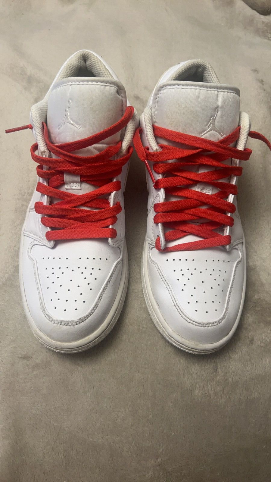 Jordan Brand Jordan 1 Lows Triple White Size US 10 / EU 43 - 1 Thumbnail