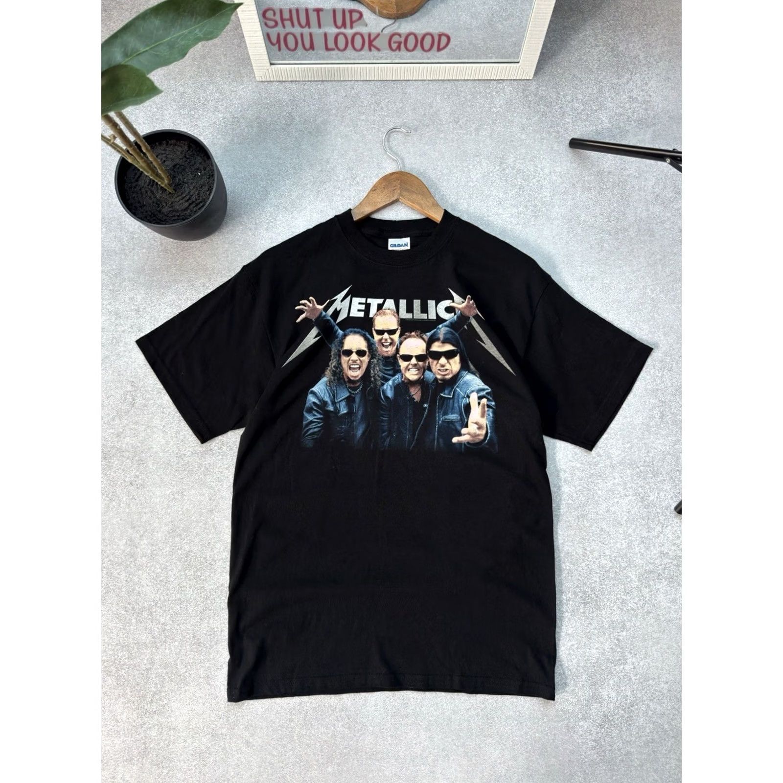 Vintage Metallica T-Shirt Band Graphic Print Black Shirt M Men Short Sleeve World Magnetic Tour Vintage Size US M / EU 48-50 / 2 - 2 Thumbnail