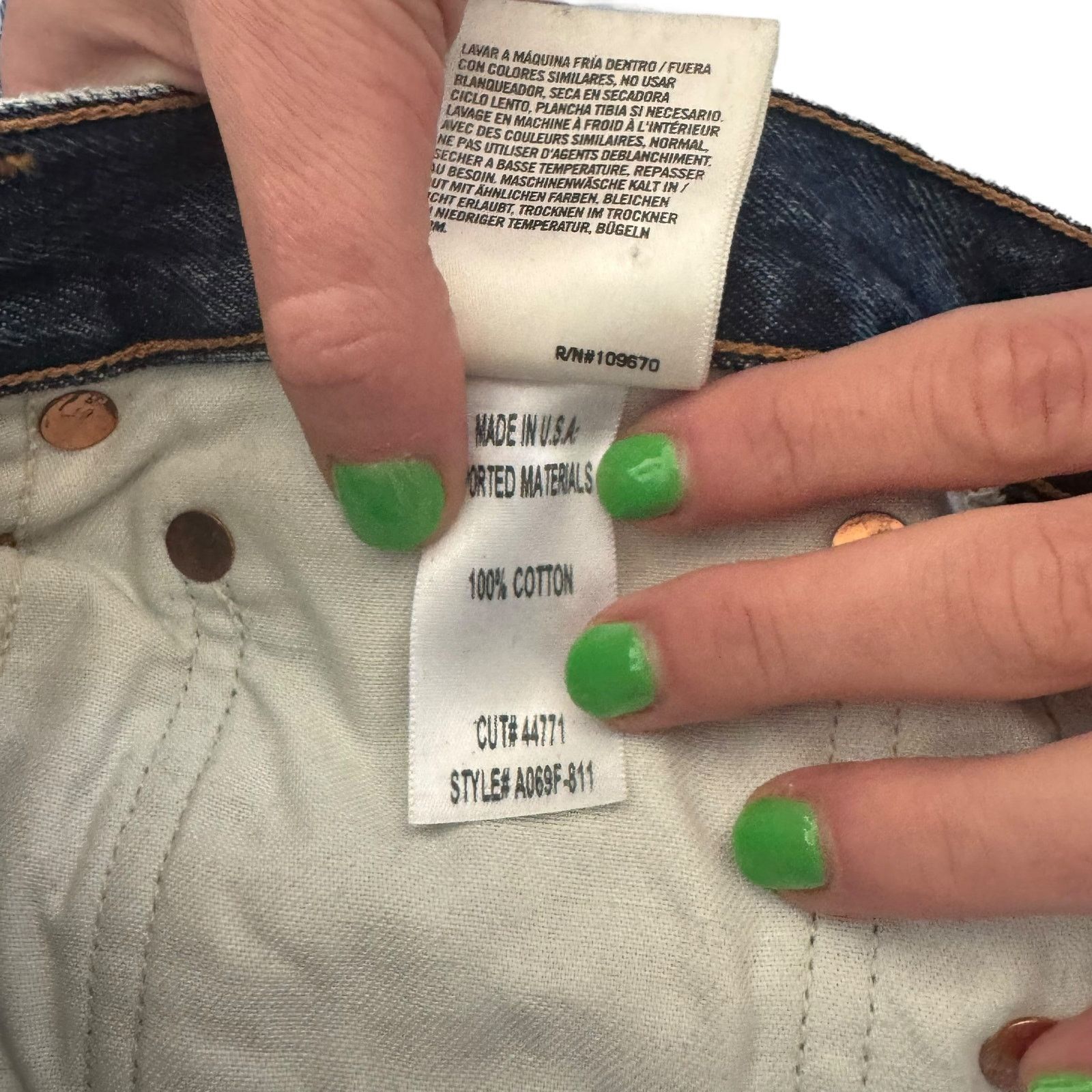 Agolde AGOLDE 90s High Rise Loose Fit Jean Psych Wash Size 25" / US 0 / IT 36 - 7 Thumbnail