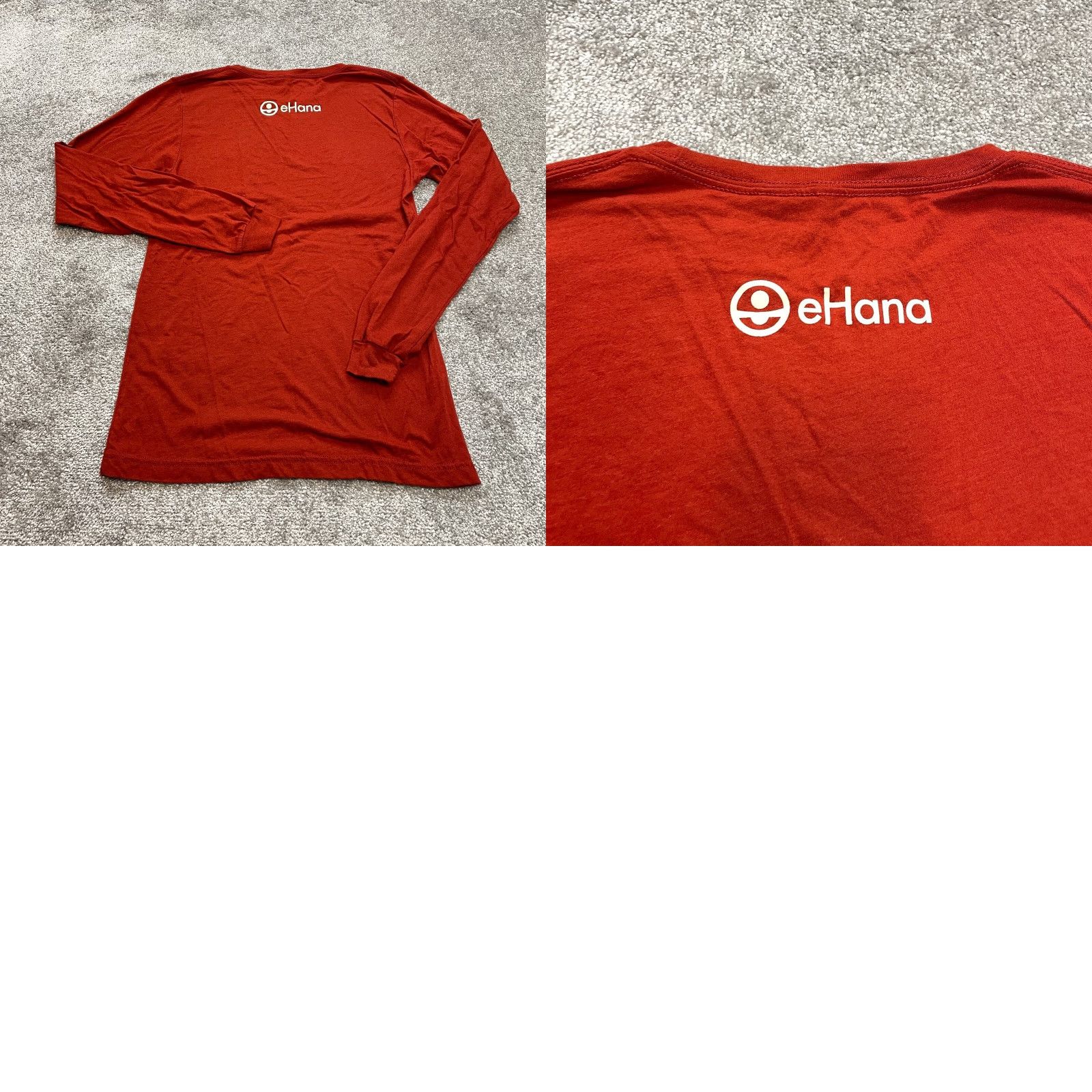 Vintage Bella + Canvas Shirt Unisex Adults S Orange Long Sleeve Crew Neck Hawaiian Logo 3001 Size US S / EU 44-46 / 1 - 8 Thumbnail