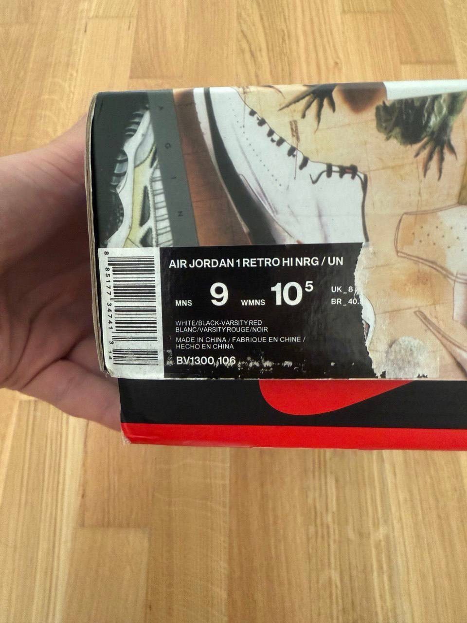 Nike UNION LA X JORDAN 1 RETRO HIGH NRG 'BLACK TOE' Size US 9 / EU 42 - 10 Thumbnail