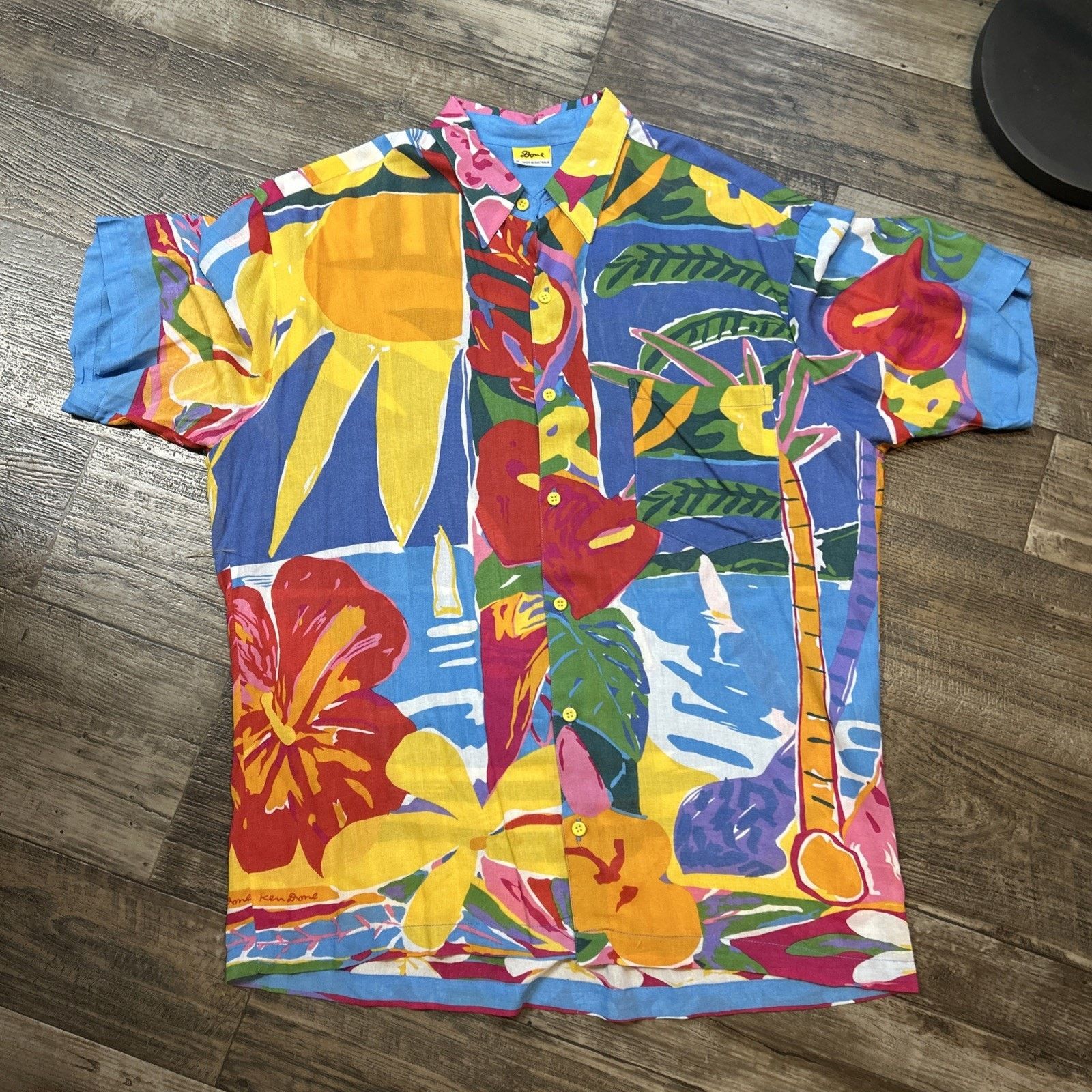 Other KEN DONE Beachwear Vintage Tropical Fish Print Button Up Size US M / EU 48-50 / 2 - 1 Thumbnail