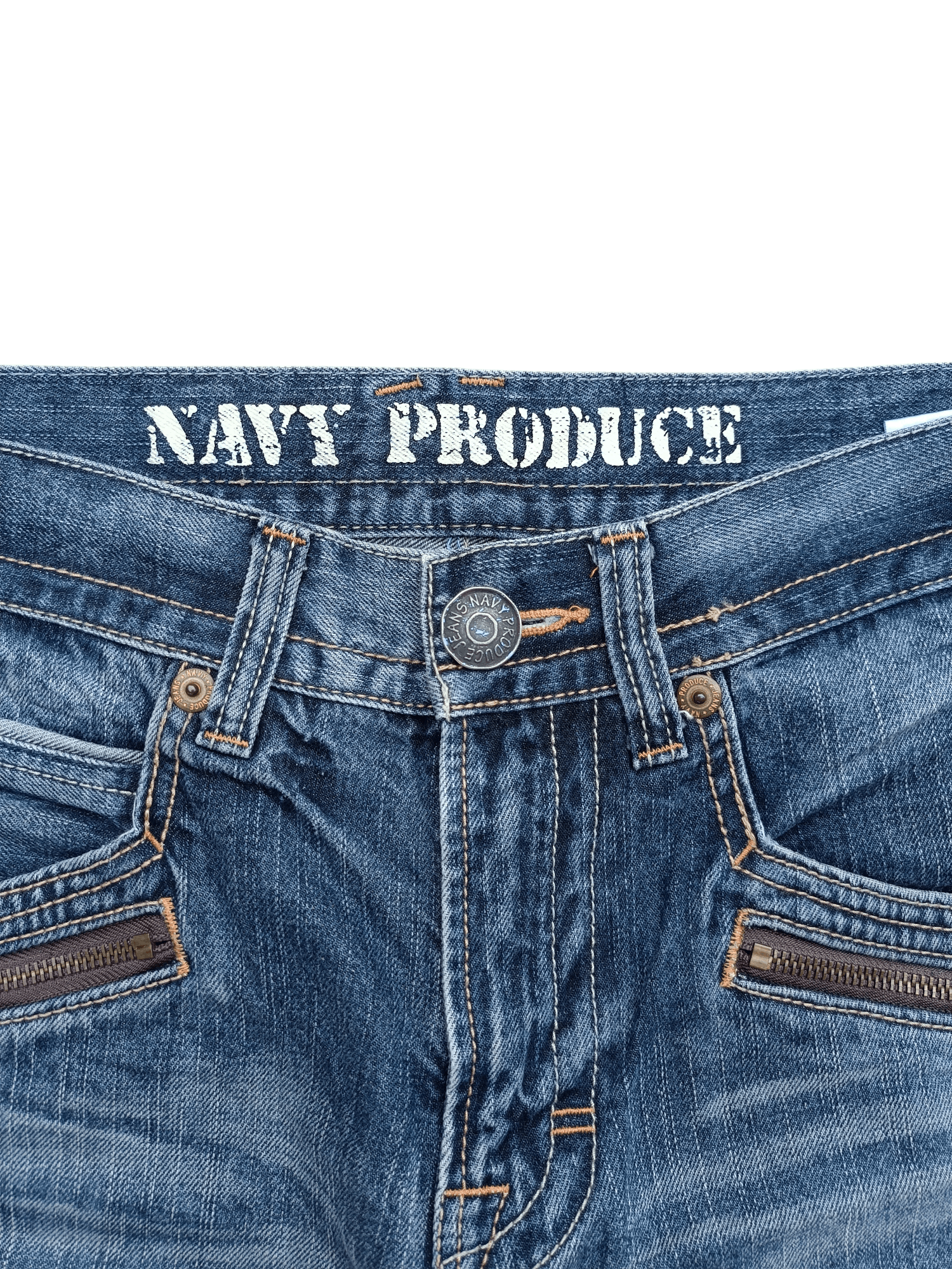 Japanese Brand Japanese Brand NavyProduce Whiskers Jeans Denim Size US 31 - 11 Thumbnail