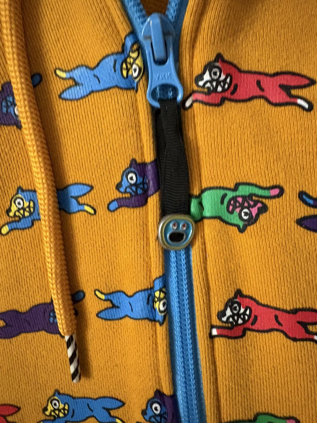 Billionaire Boys Club Mens L Yellow Ice Cream BBC SS22 Running Dog Full Zip Hoodie Size US L / EU 52-54 / 3 - 3 Thumbnail