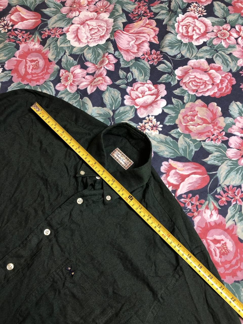 Burberry Vintage THOMAS BURBERRY Forest Green Long Sleeve Button Up Size US XXL / EU 58 / 5 - 14 Thumbnail