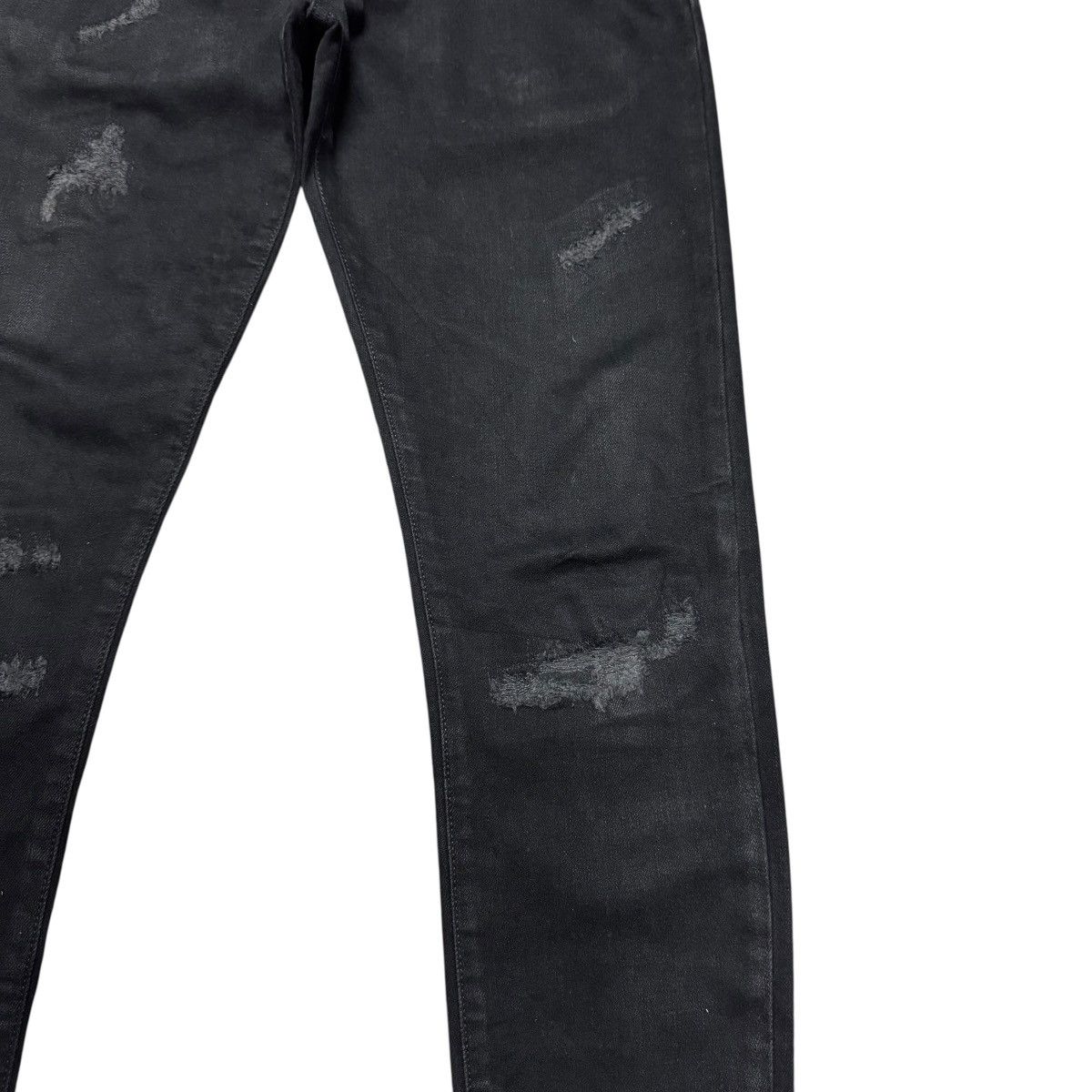 Represent Clo. Represent Jet Black Repairer Denim Jeans Size US 28 / EU 44 - 7 Thumbnail