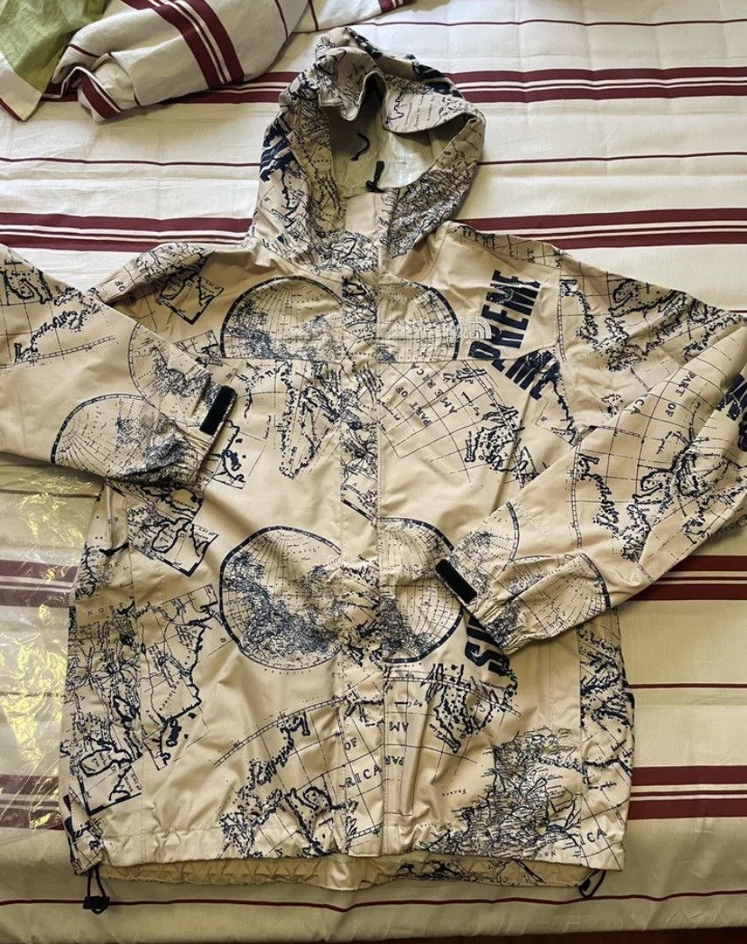 Supreme North Face Map Jacket Grailed