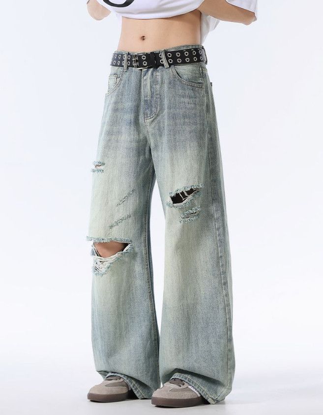 Vintage American high street baggy cutaway jeans for men Size US 32 / EU 48 - 2 Thumbnail