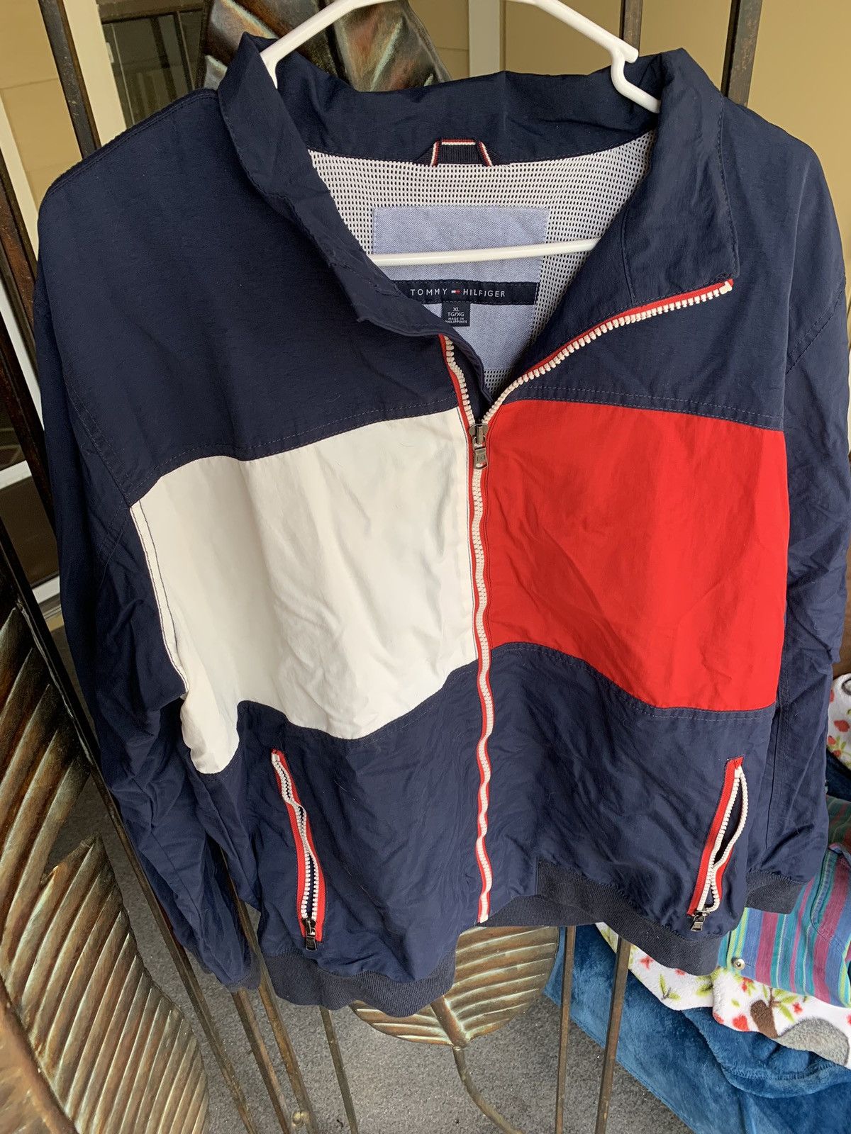 Tommy Hilfiger Tommy Hilfiger Light Jacket Flag Rare Size XL Size US XL / EU 56 / 4 - 1 Thumbnail
