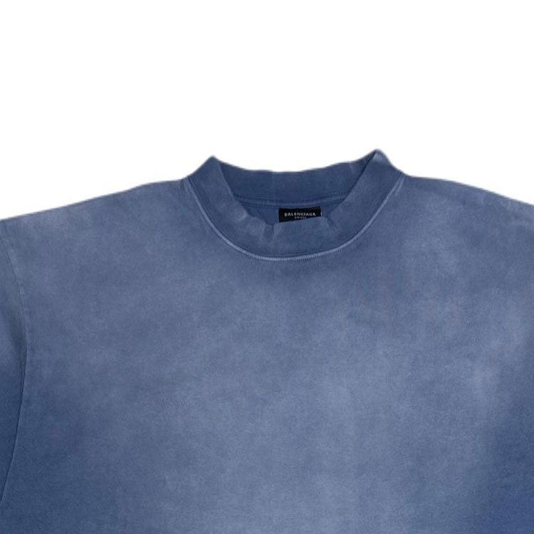 Balenciaga o1la1rc1a0625 Hand Drawn Medium Fit T-Shirt in Blue Size US XXL / EU 58 / 5 - 3 Thumbnail