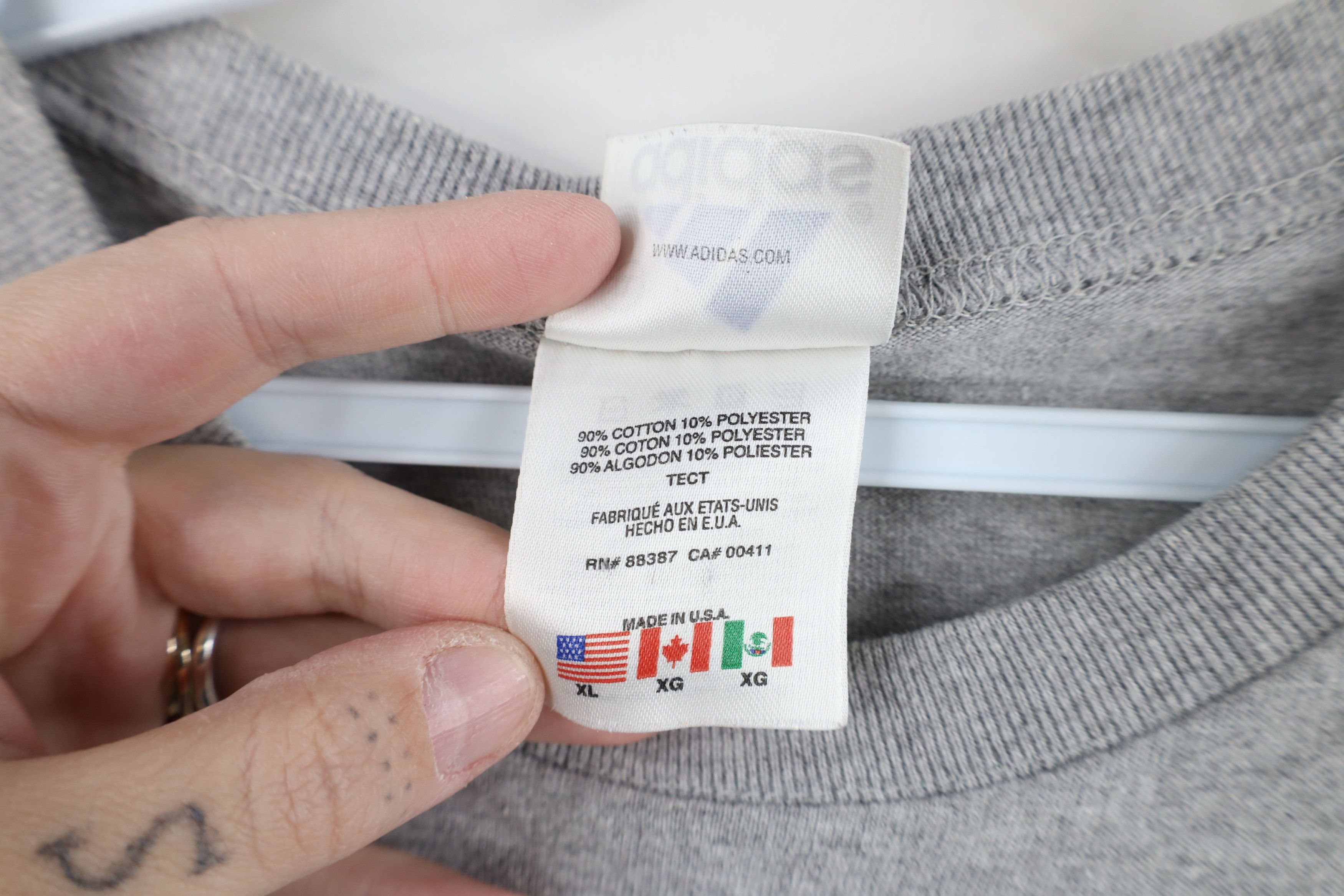 Adidas Vintage 90s Y2K Adidas Running Would Hurt More T-Shirt USA Size XL / US 12-14 / IT 48-50 - 9 Thumbnail