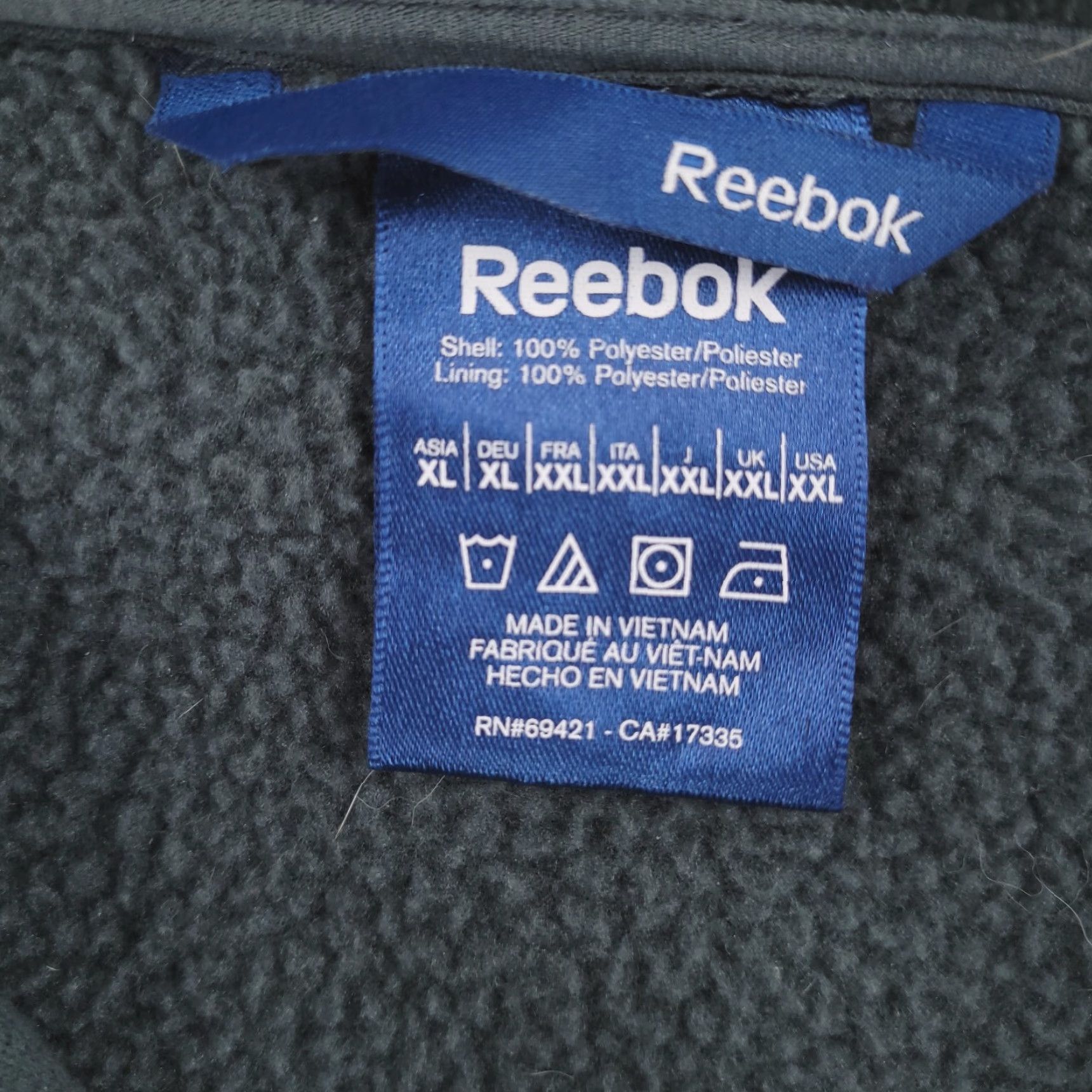 Reebok Reebok Sweater Mens 2XL Black Heavyweight Fleece Full Zip Knit Woollike Thick Size US XXL / EU 58 / 5 - 5 Thumbnail