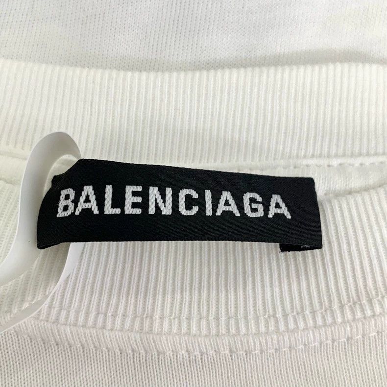 Balenciaga Balenciaga Logo monogrammed crewneck white cotton short sl Size XS / US 0-2 / IT 36-38 - 5 Thumbnail