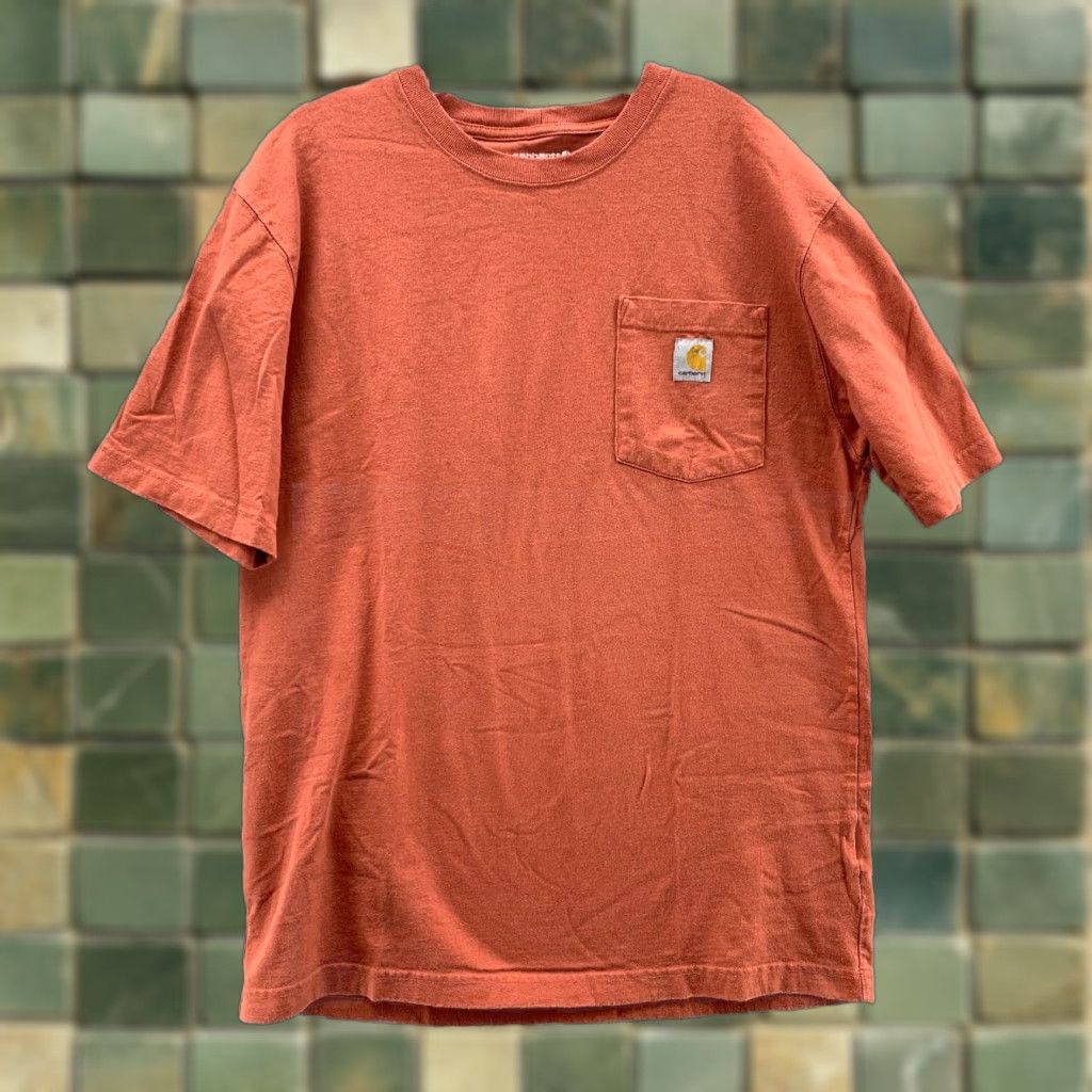 Carhartt Carhartt Pocket T-Shirt Mens Medium Orange Loose Y2K Workwear Outdoor Streetwear Size US M / EU 48-50 / 2 - 1 Thumbnail