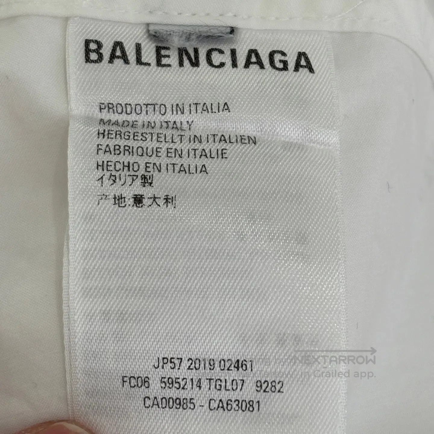 Balenciaga Balenciaga Long-sleeved shirt with a full silver logo Size US XXS / EU 40 - 4 Thumbnail
