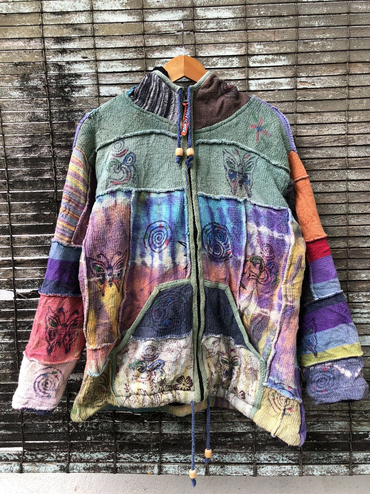 Vintage Handmade Patchwork Yak'n Yeti Nepal Zipper Hoodies