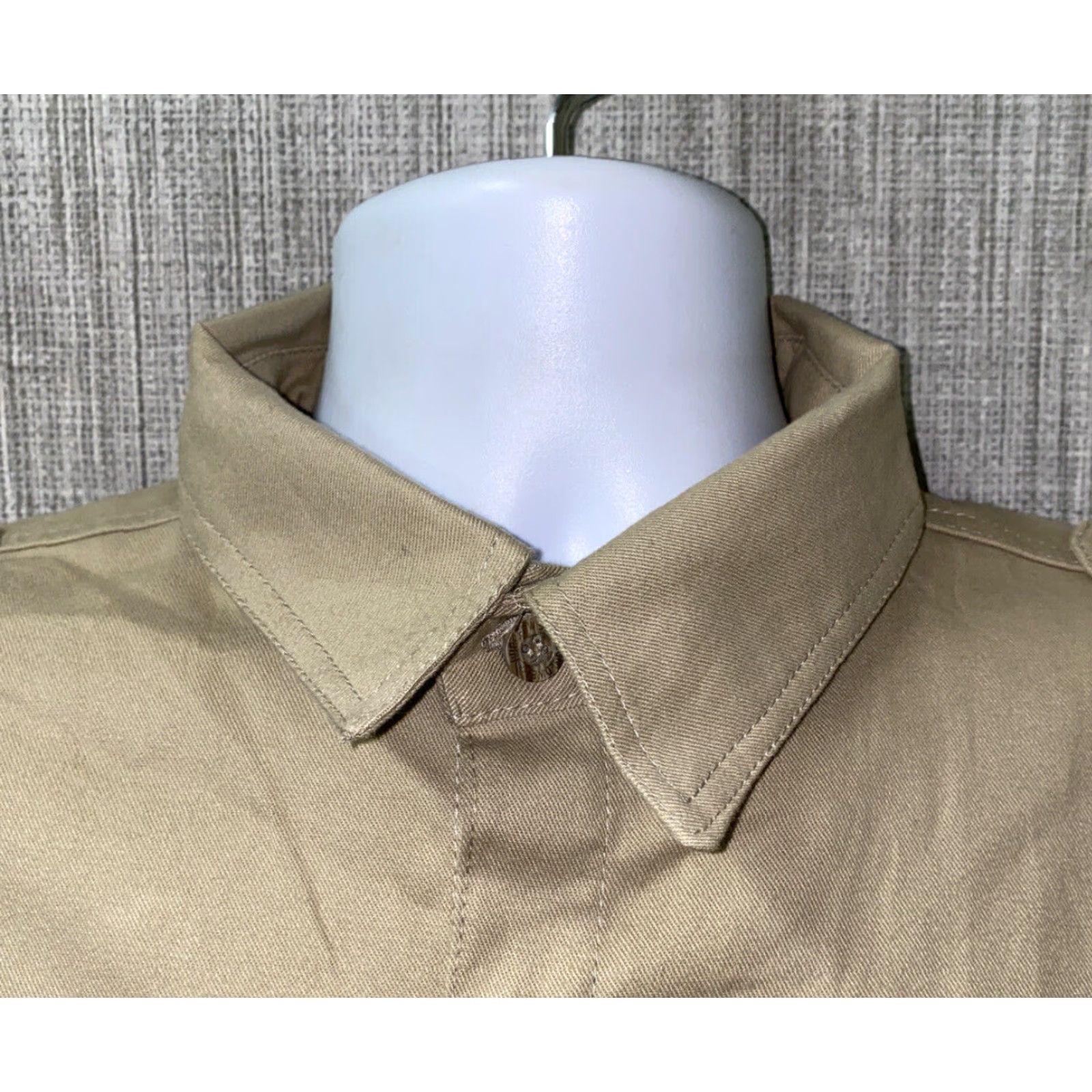 Vintage Rugged Wear Men’s Beige Long Sleeve Cotton Button-Up Shirt XL Casual Size US XL / EU 56 / 4 - 3 Thumbnail