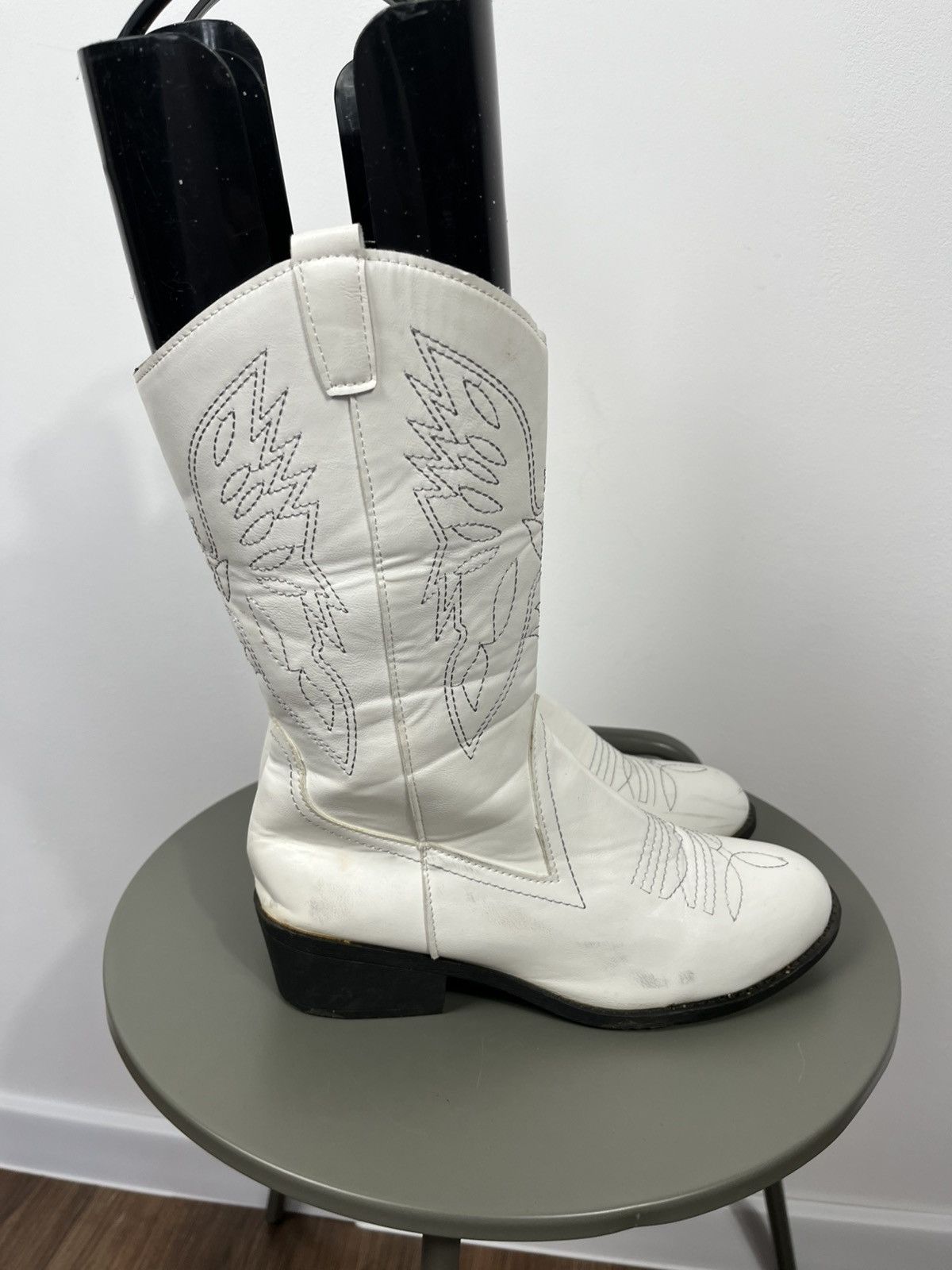Other Women’s White Western Cowboy Boots EU 41 Faux Leather Size US 10 / IT 40 - 7 Thumbnail
