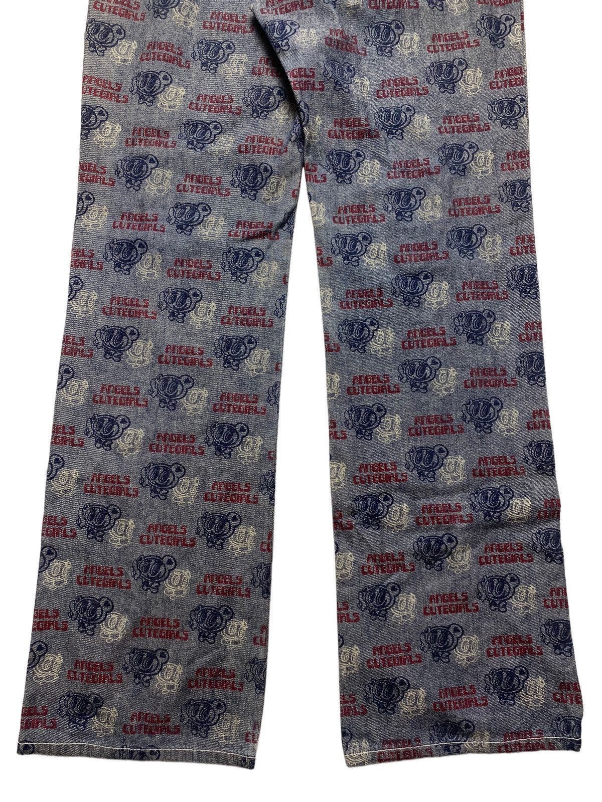 Angel Blue × Hysteric Glamour × Japanese Brand 2000s Angel Blue - Printed Outside Denim Pants Size US 28 / EU 44 - 6 Thumbnail