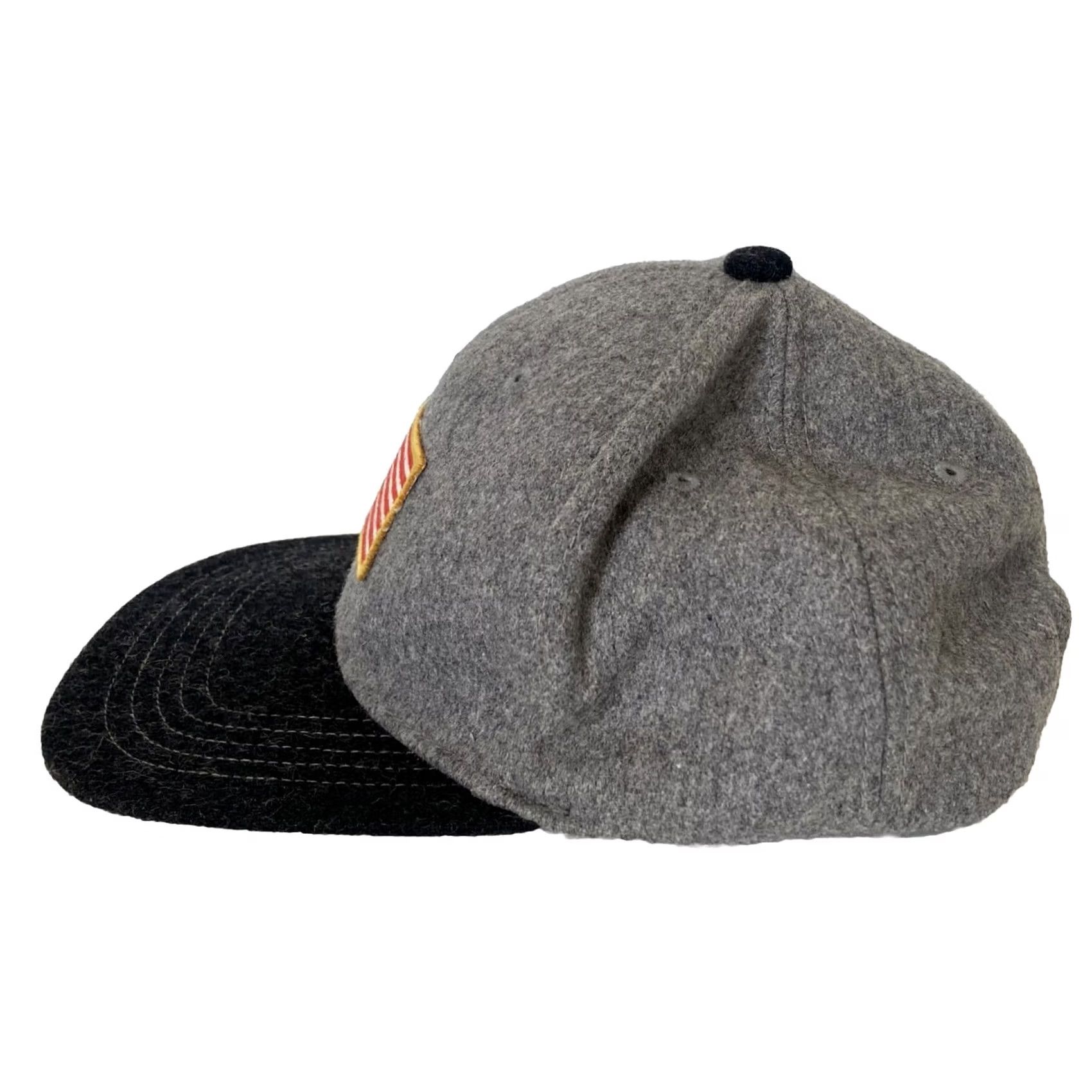American Eagle Outfitters VINTAGE American Eagle Outfitters Hat Wool Blend Gray Black US Flag Snapback OS Adjustable Men Flat Bill Hat Size ONE SIZE - 3 Thumbnail