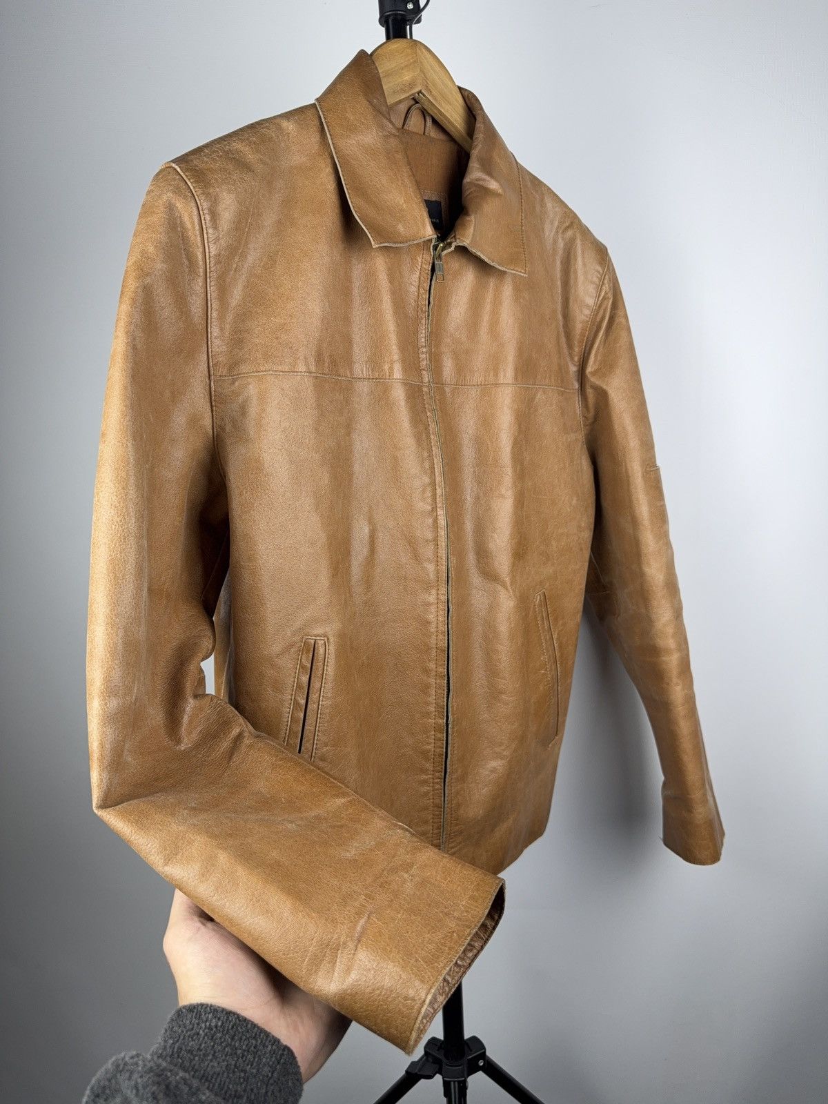 Vintage Vintage 90s Retro Avant Garde Leather Biker MOTO Y2K Jacket Size US S / EU 44-46 / 1 - 9 Thumbnail