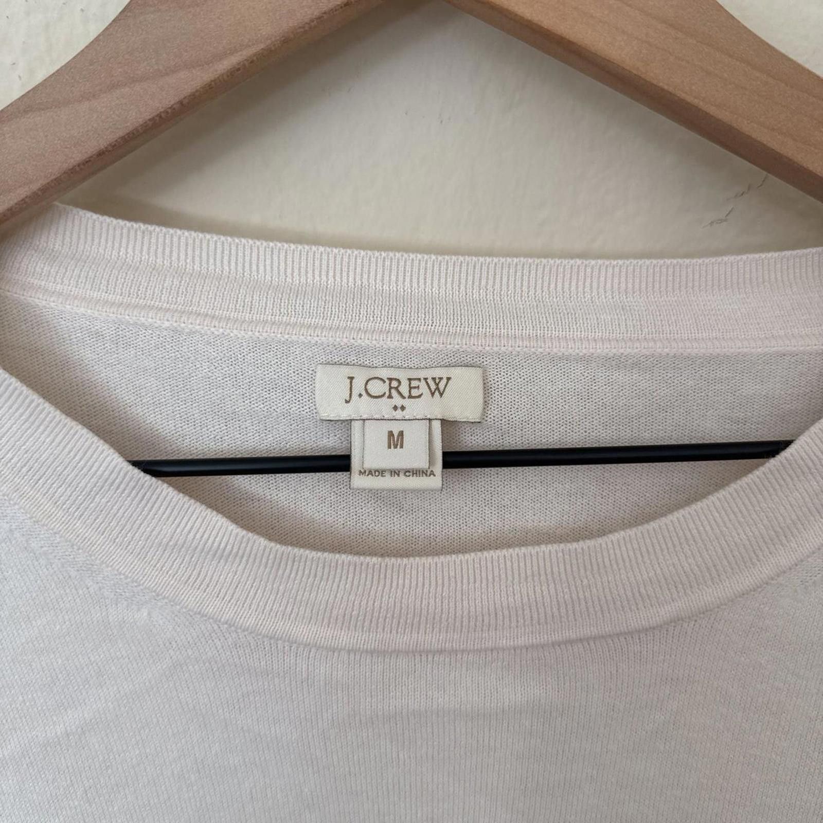 J.Crew J.Crew Crew Neck Sweater Women’s S Cream Merino Wool Size M / US 6-8 / IT 42-44 - 2 Thumbnail